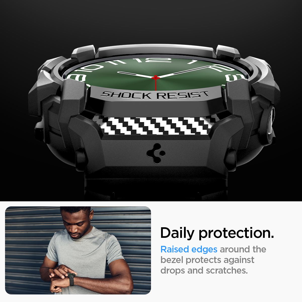 Spigen Rugged Armor Pro, matte black - Samsung Galaxy Watch Ultra (15)