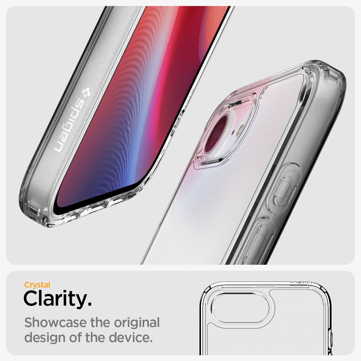 Spigen Ultra Hybrid, crystal clear - iPhone 16e (13)
