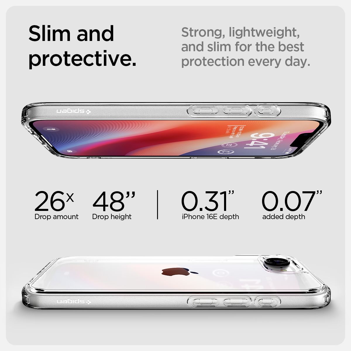 Spigen Ultra Hybrid, crystal clear - iPhone 16e (16)