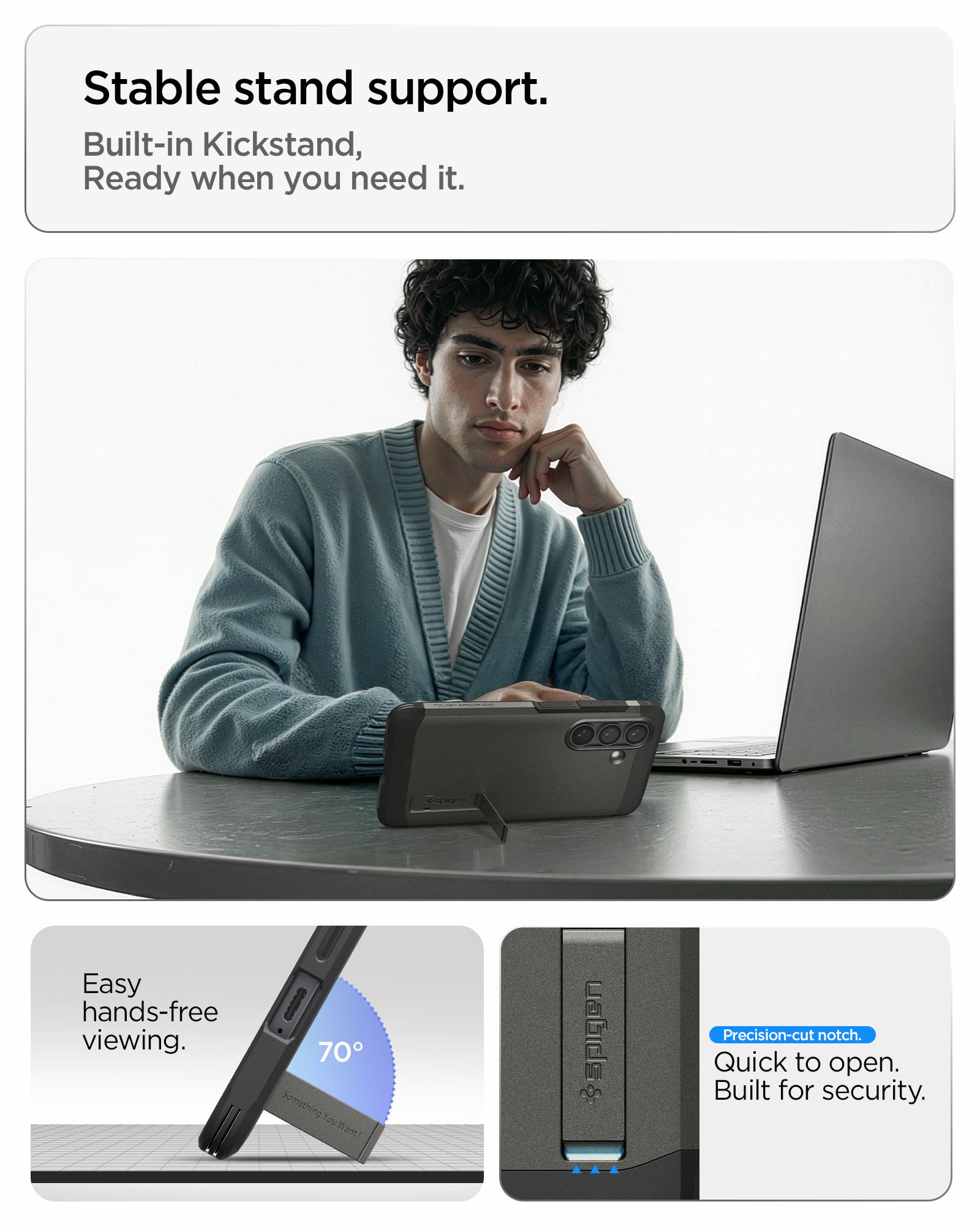 Spigen Tough Armor MagSafe, gunmetal - Samsung Galaxy S26+ (12)