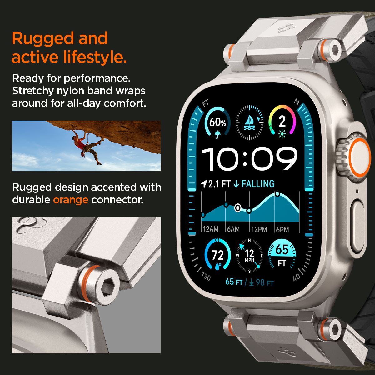 Spigen DuraPro Armor, military green - Apple Watch 49mm/46mm/45mm/44mm  (11)