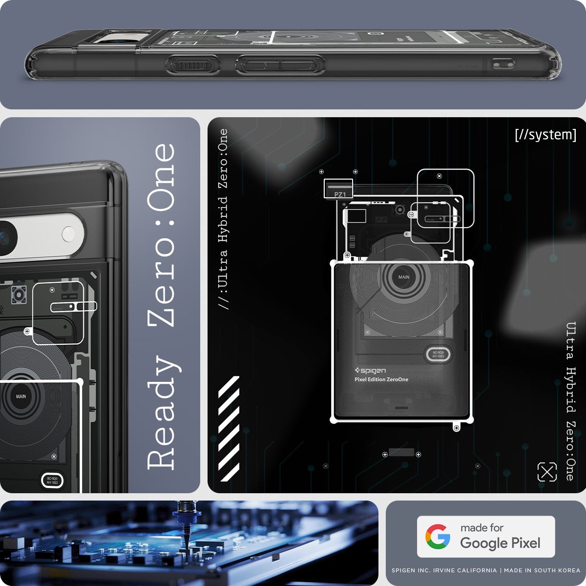 Spigen Ultra Hybrid, zero one - Google Pixel 7a (10)