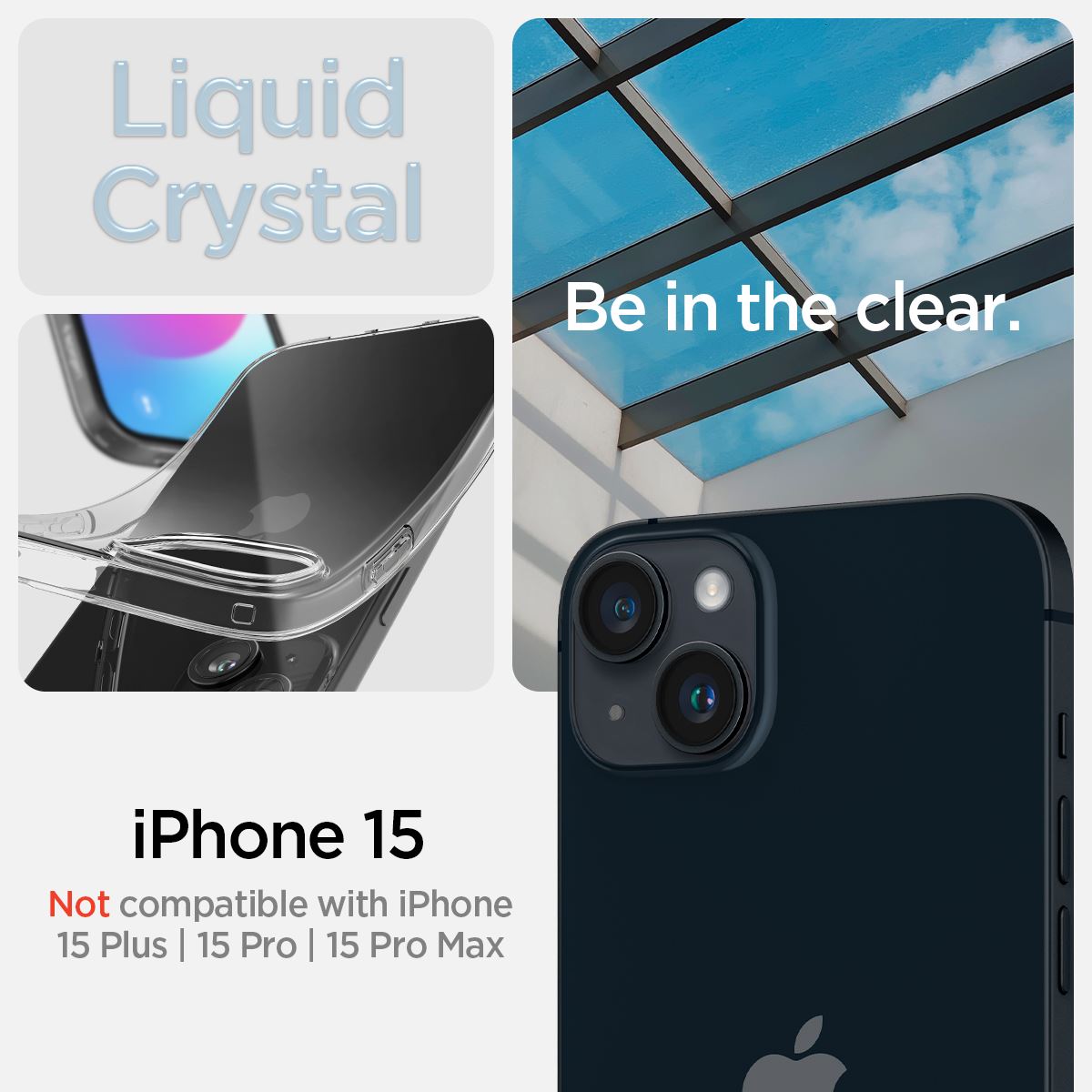 Spigen Liquid Crystal, crystal clear - iPhone 15 (11)