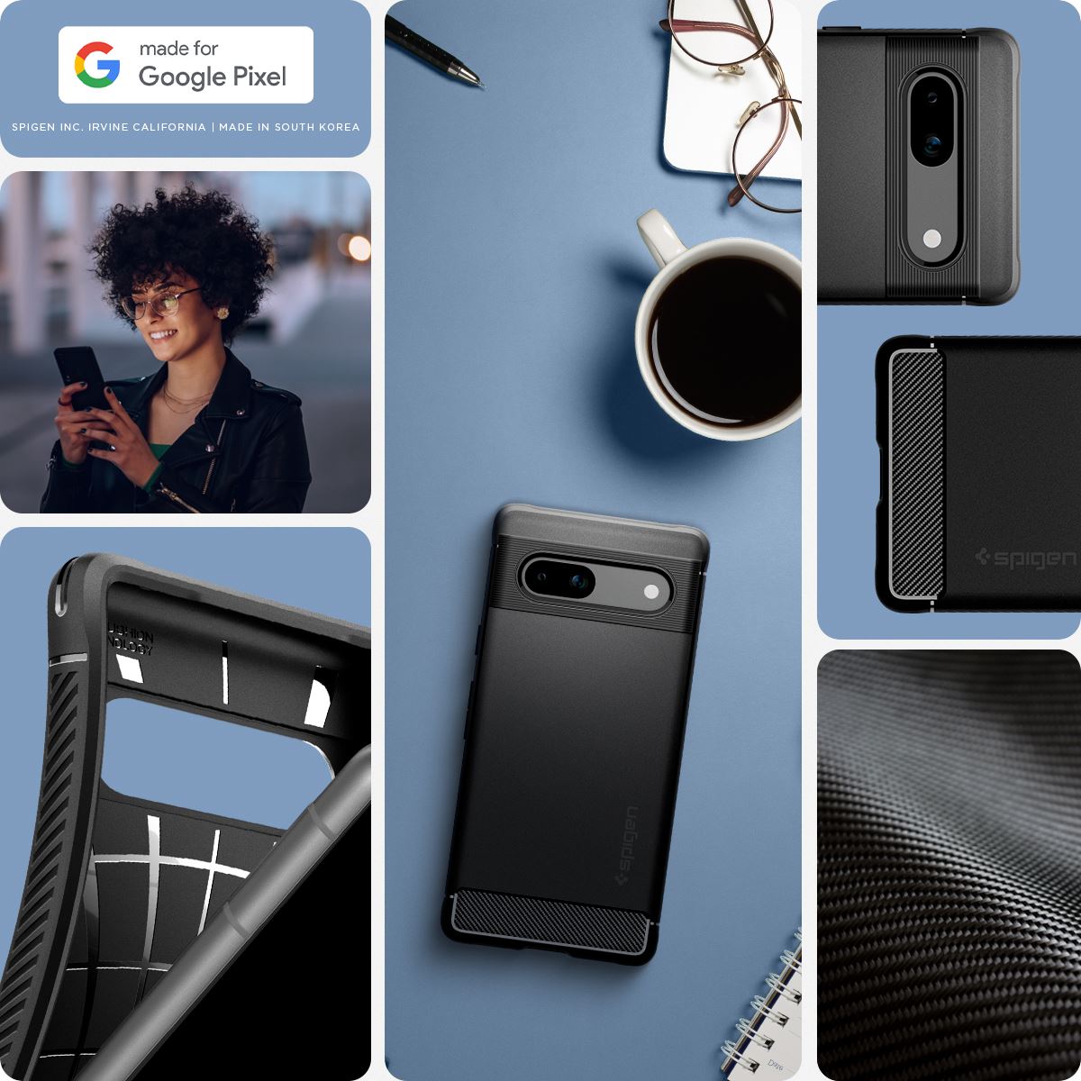 Spigen Rugged Armor, black - Google Pixel 7a (12)