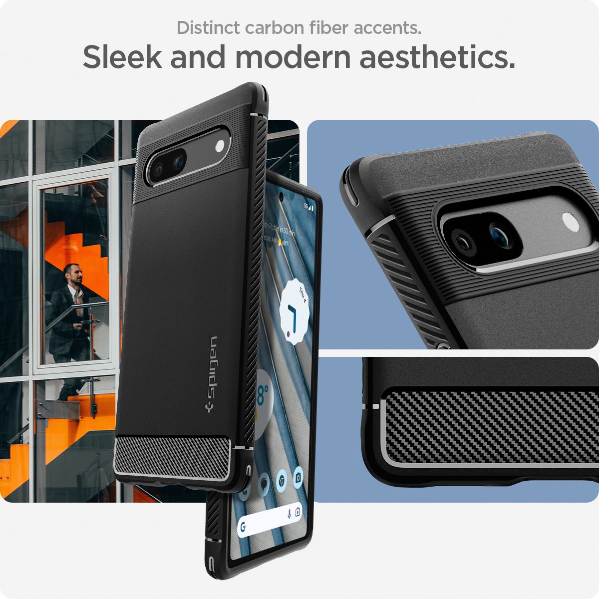 Spigen Rugged Armor, black - Google Pixel 7a (13)
