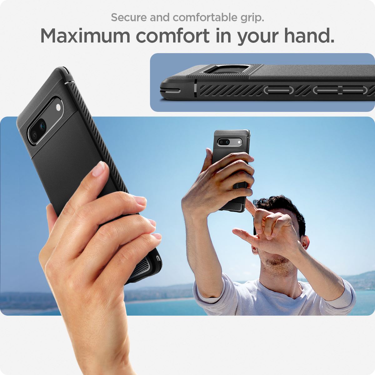 Spigen Rugged Armor, black - Google Pixel 7a (15)