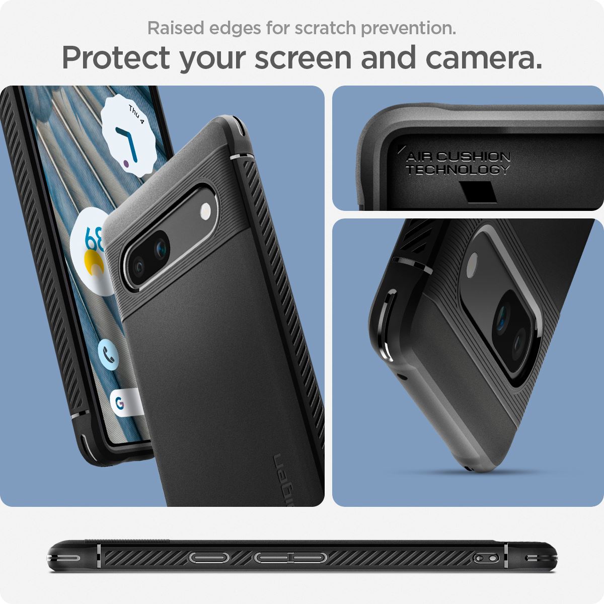 Spigen Rugged Armor, black - Google Pixel 7a (16)