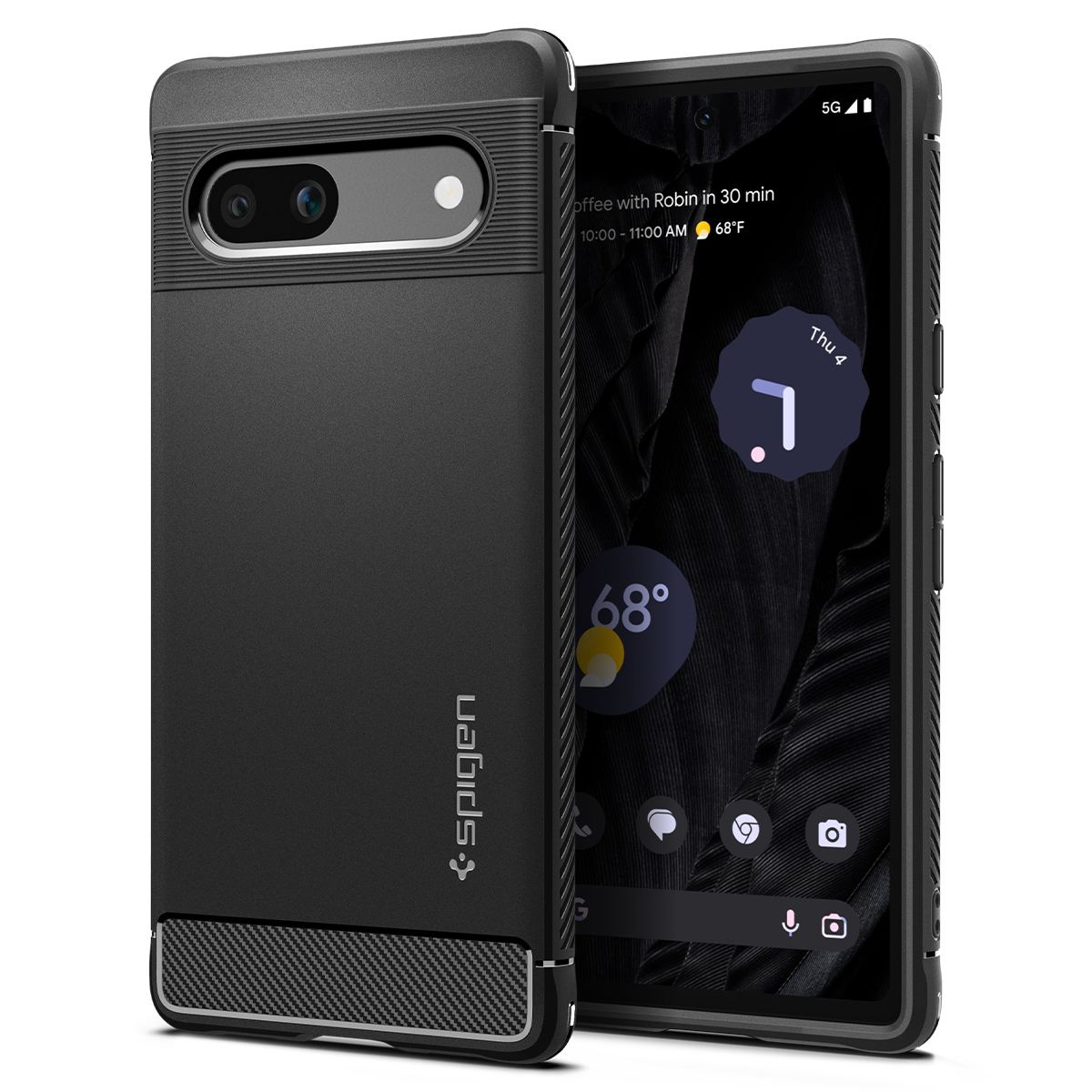 Spigen Rugged Armor, black - Google Pixel 7a