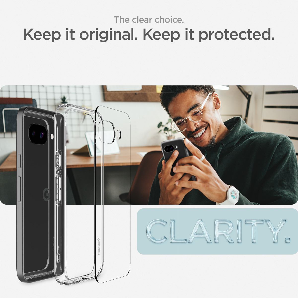 Spigen Ultra Hybrid, crystal clear - Google Pixel 9a (10)