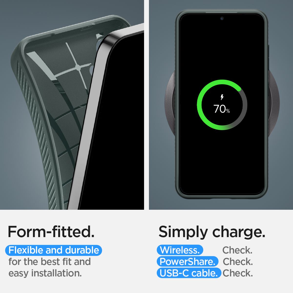 Spigen Liquid Air, abyss green - Samsung Galaxy S24 (18)