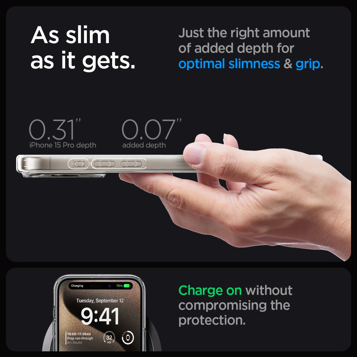 Spigen Ultra Hybrid MagSafe, zero one natural titanium - iPhone 15 Pro (9)