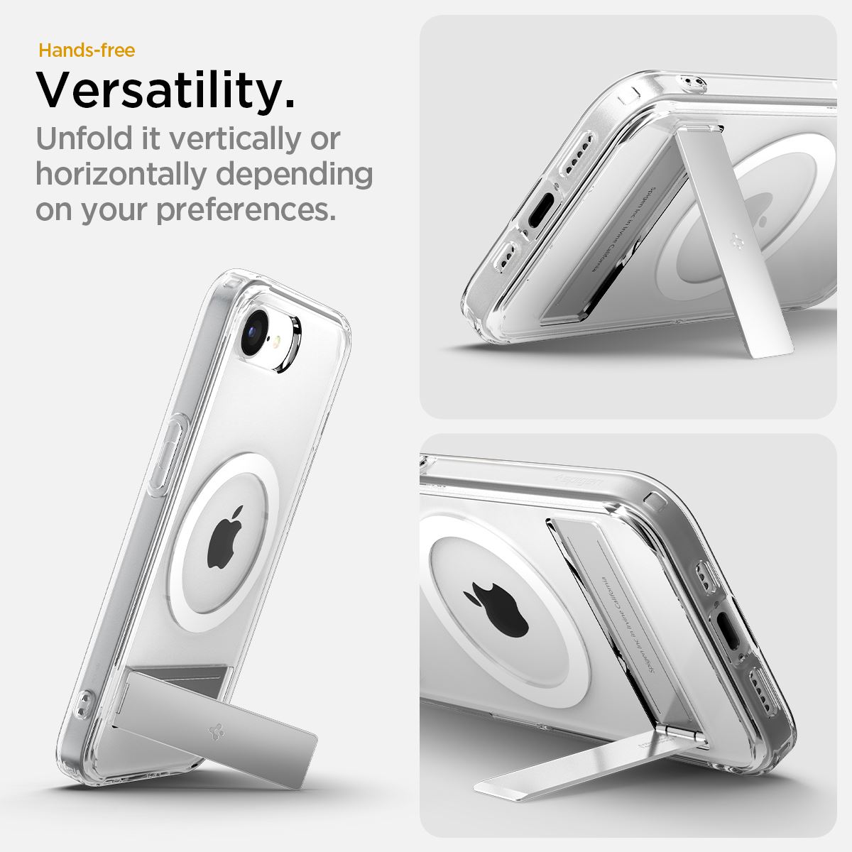 Spigen Ultra Hybrid S MagSafe, clear white - iPhone 16e (16)