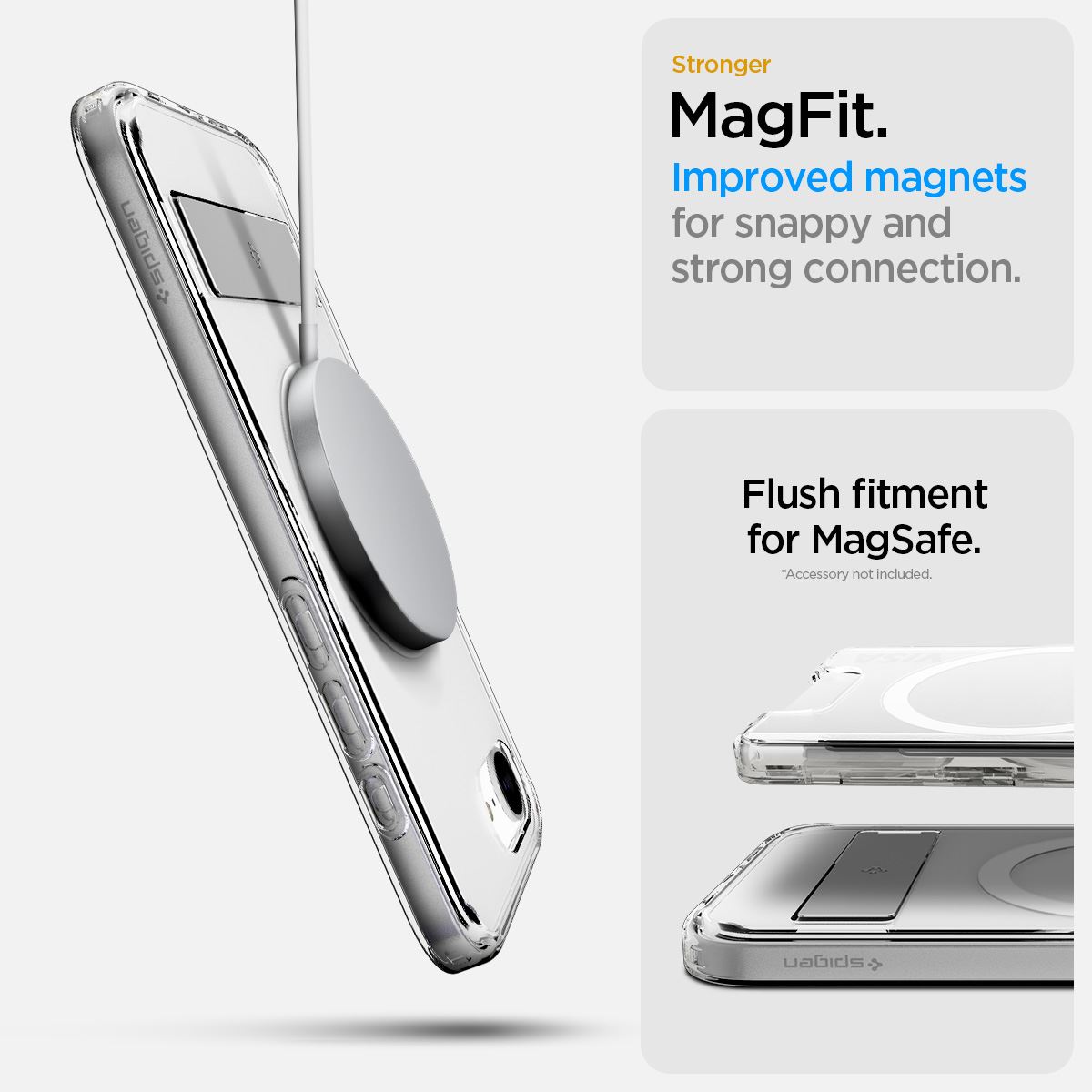 Spigen Ultra Hybrid S MagSafe, clear white - iPhone 16e (18)