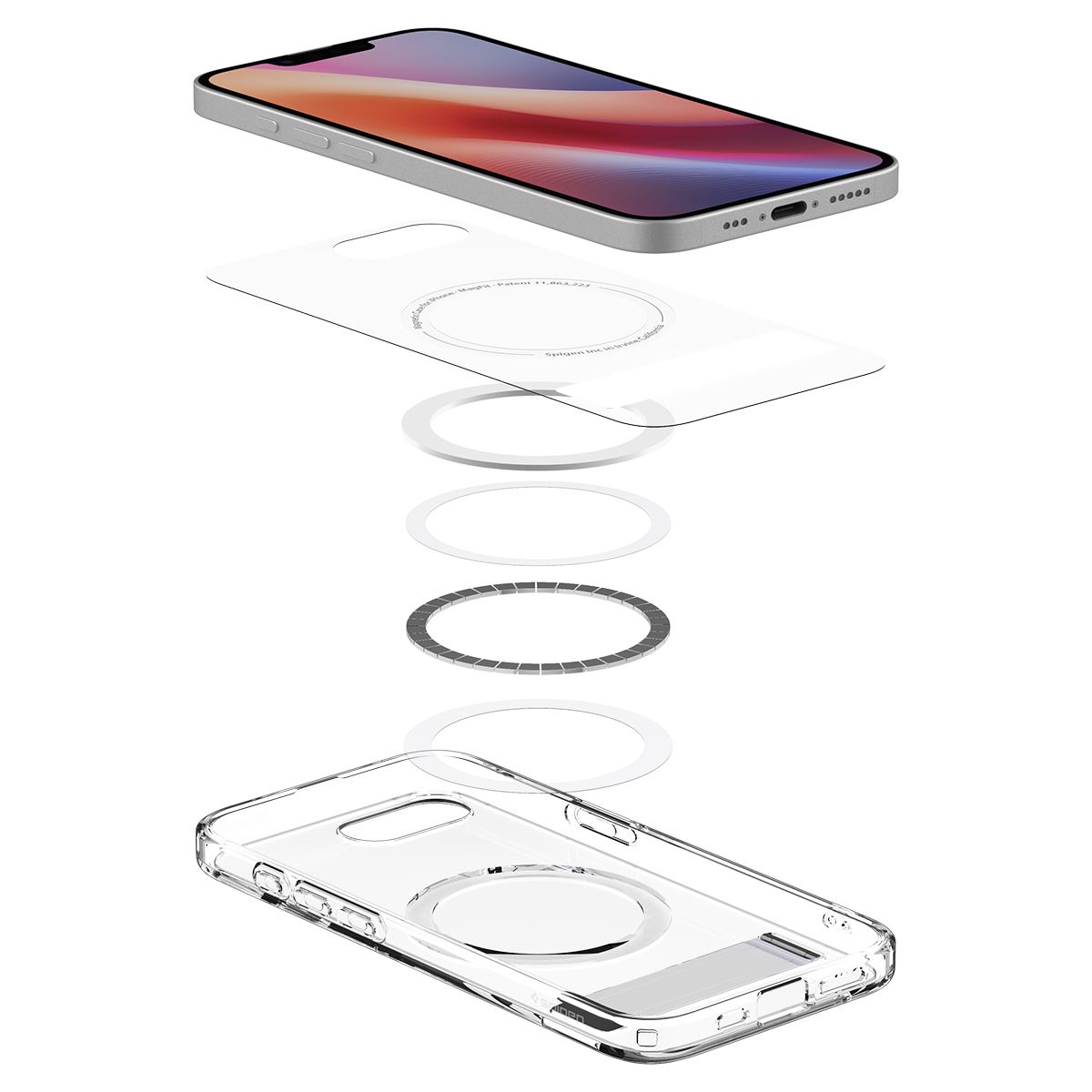 Spigen Ultra Hybrid S MagSafe, clear white - iPhone 16e (8)