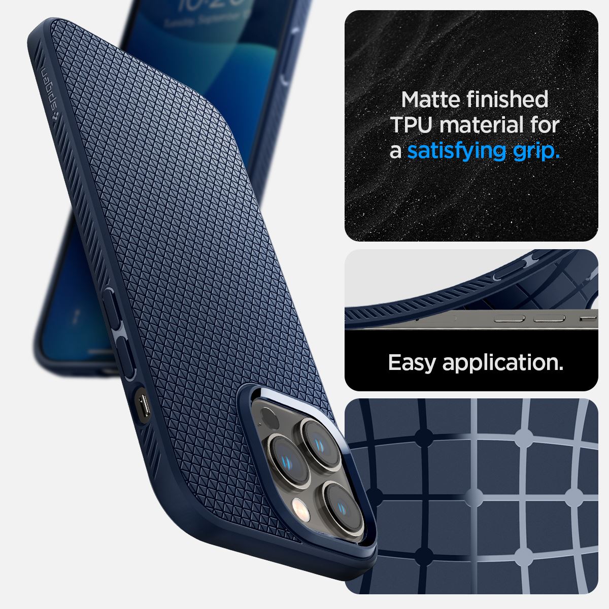 Spigen Liquid Air, navy blue - iPhone 14 Pro (13)