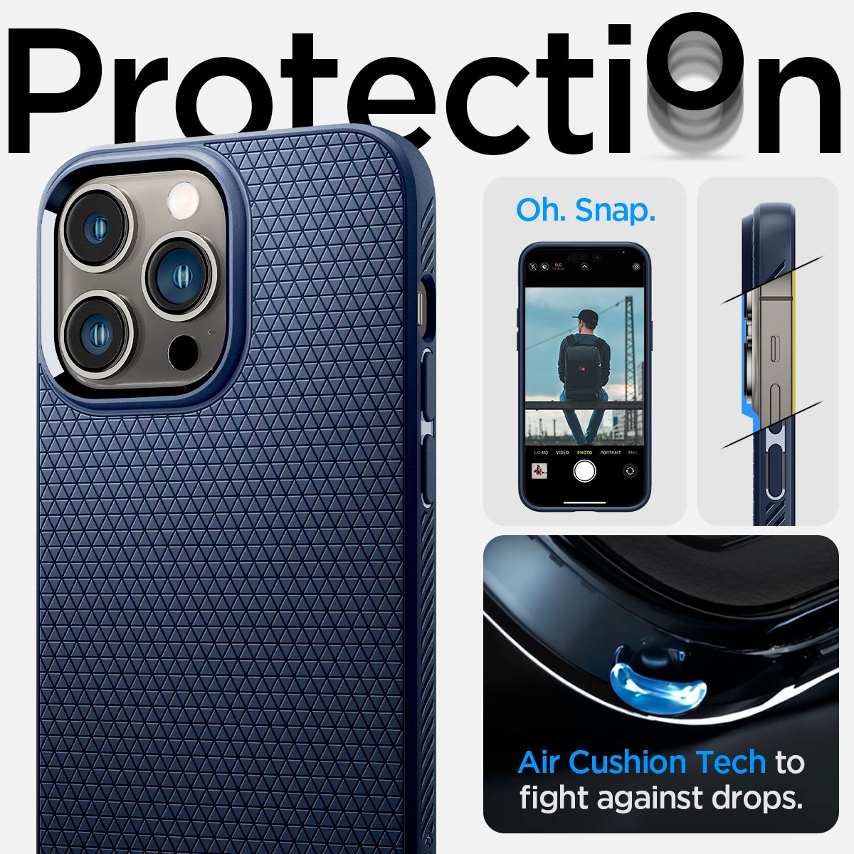 Spigen Liquid Air, navy blue - iPhone 14 Pro (14)