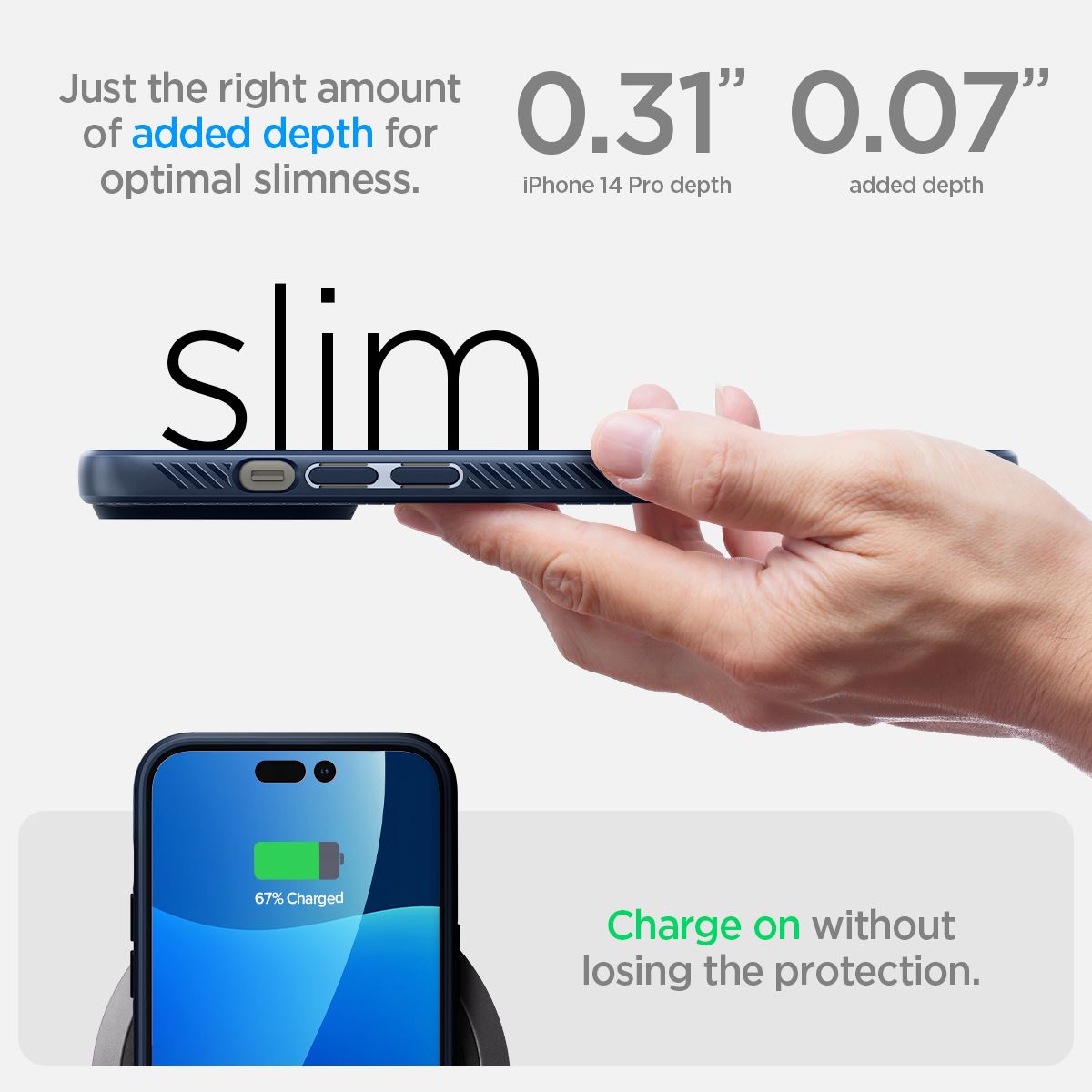 Spigen Liquid Air, navy blue - iPhone 14 Pro (15)