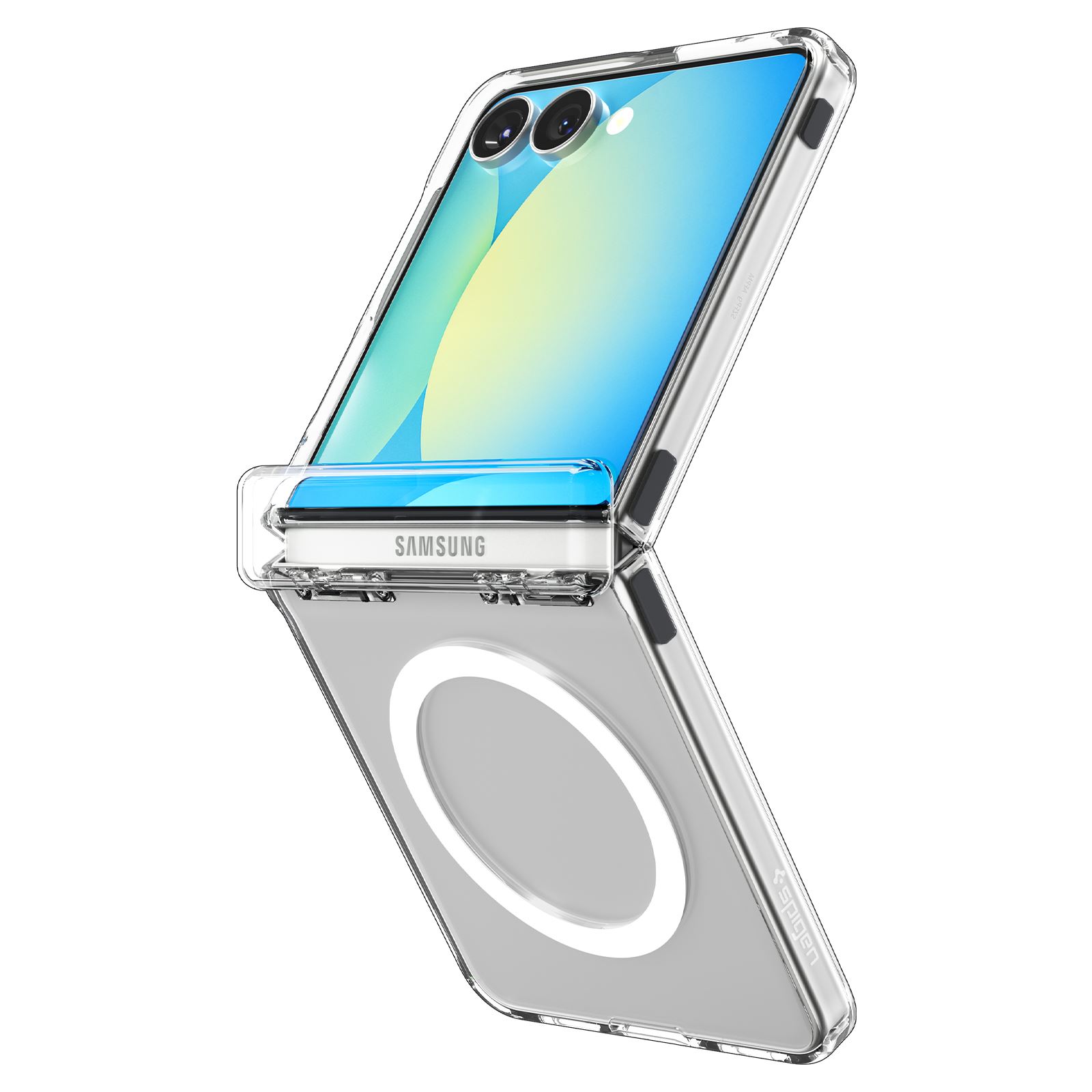 Spigen Ultra Hybrid Pro MagSafe, clear white - Samsung Galaxy Z Flip7 (18)