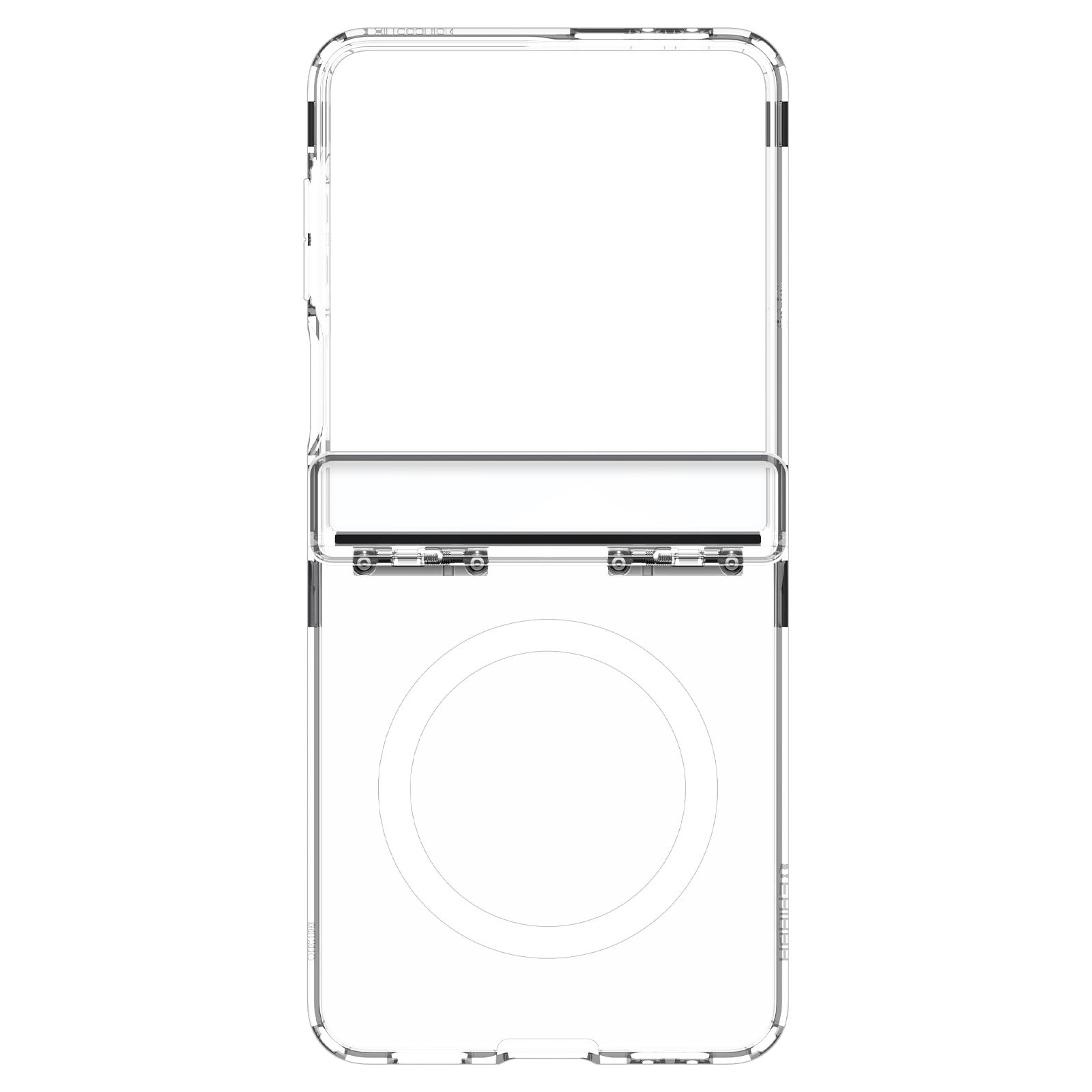 Spigen Ultra Hybrid Pro MagSafe, clear white - Samsung Galaxy Z Flip7 (2)