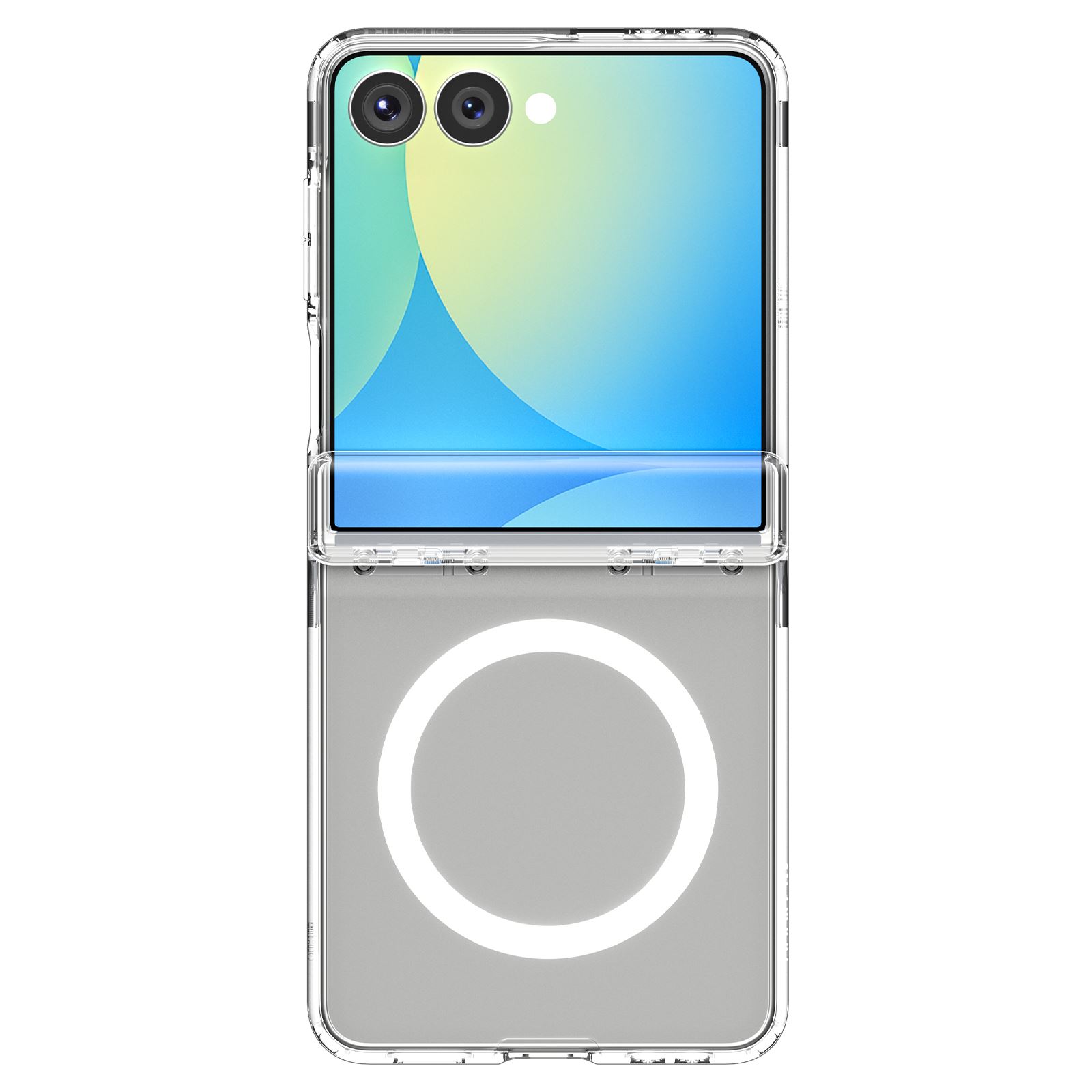 Spigen Ultra Hybrid Pro MagSafe, clear white - Samsung Galaxy Z Flip7 (3)