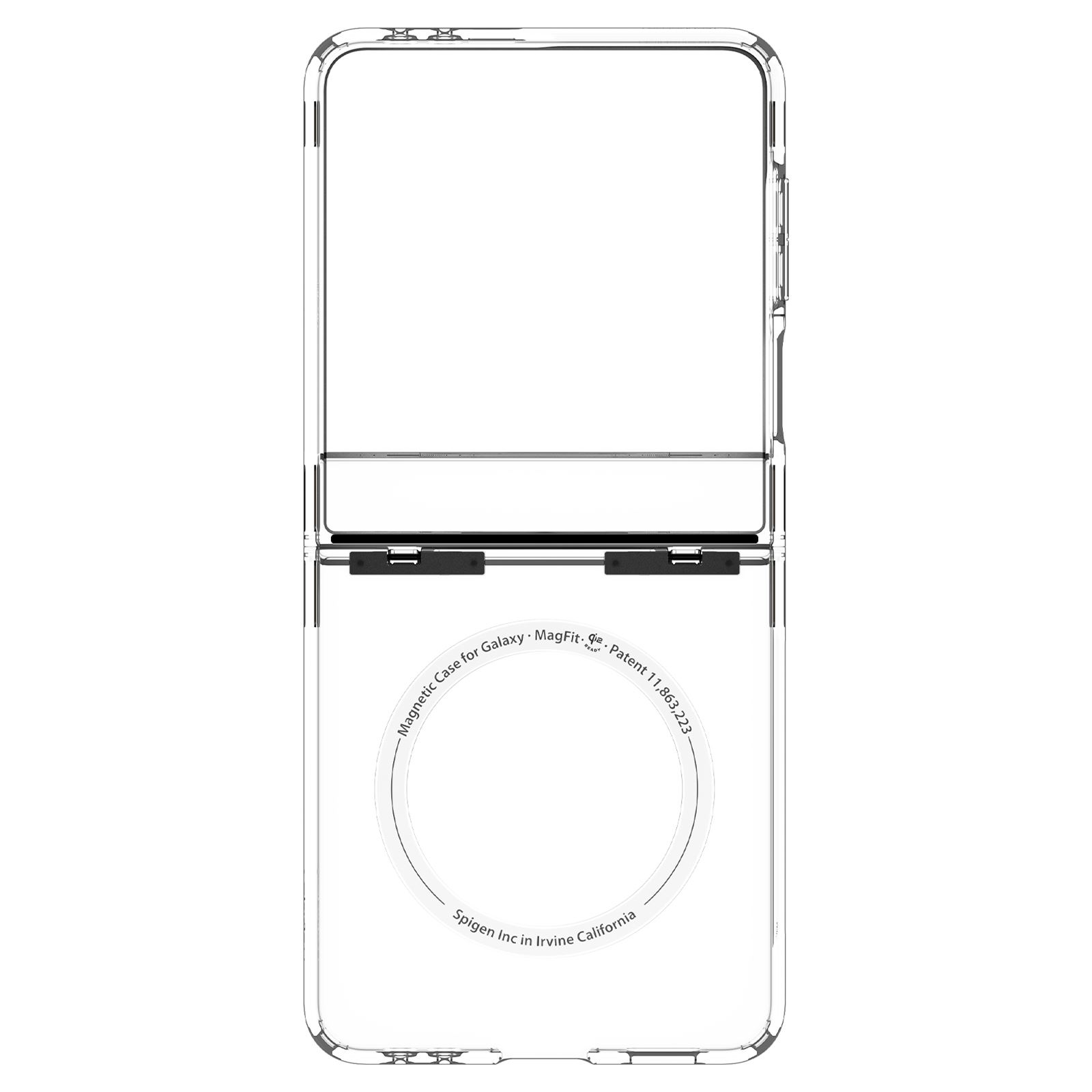 Spigen Ultra Hybrid Pro MagSafe, clear white - Samsung Galaxy Z Flip7 (4)