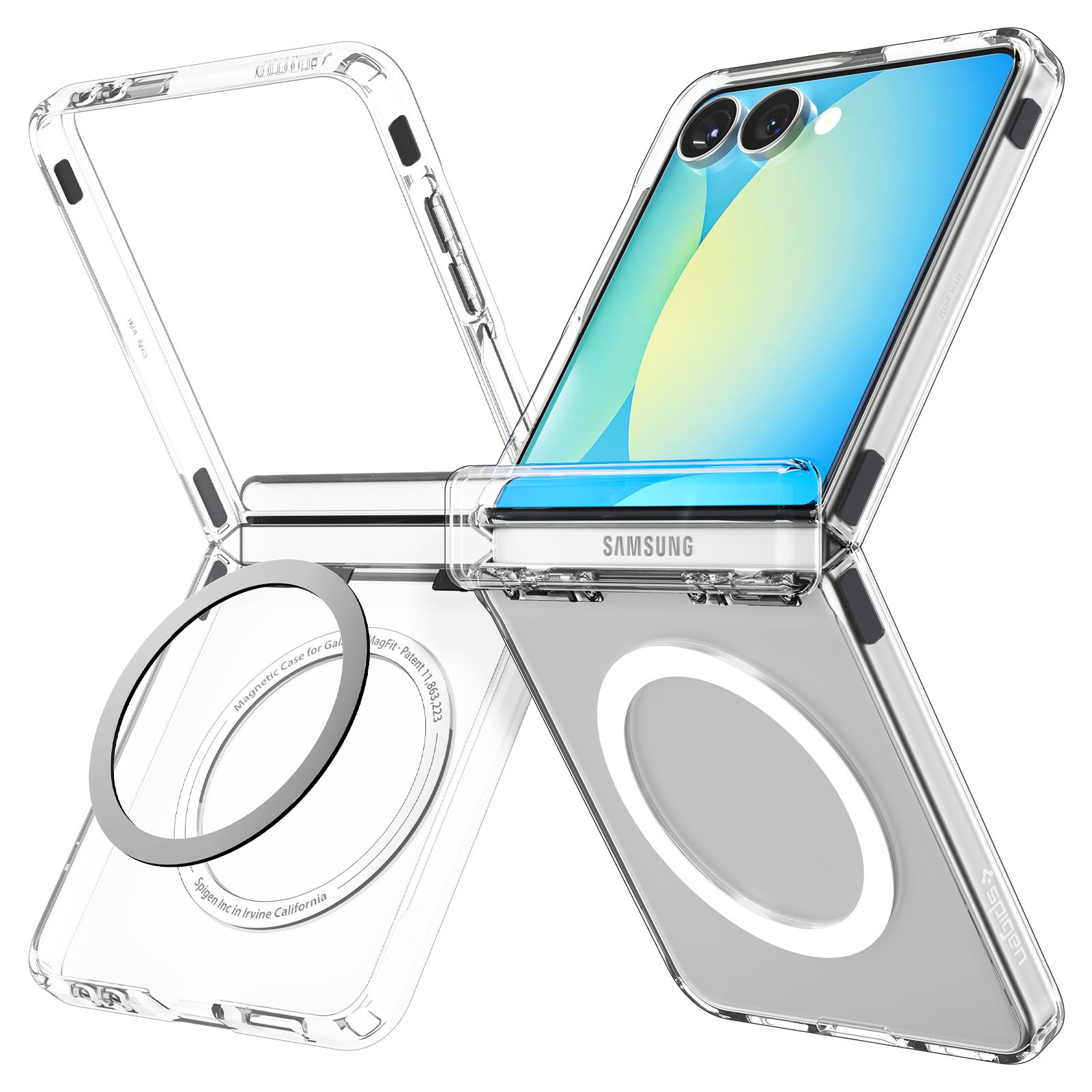 Spigen Ultra Hybrid Pro MagSafe, clear white - Samsung Galaxy Z Flip7