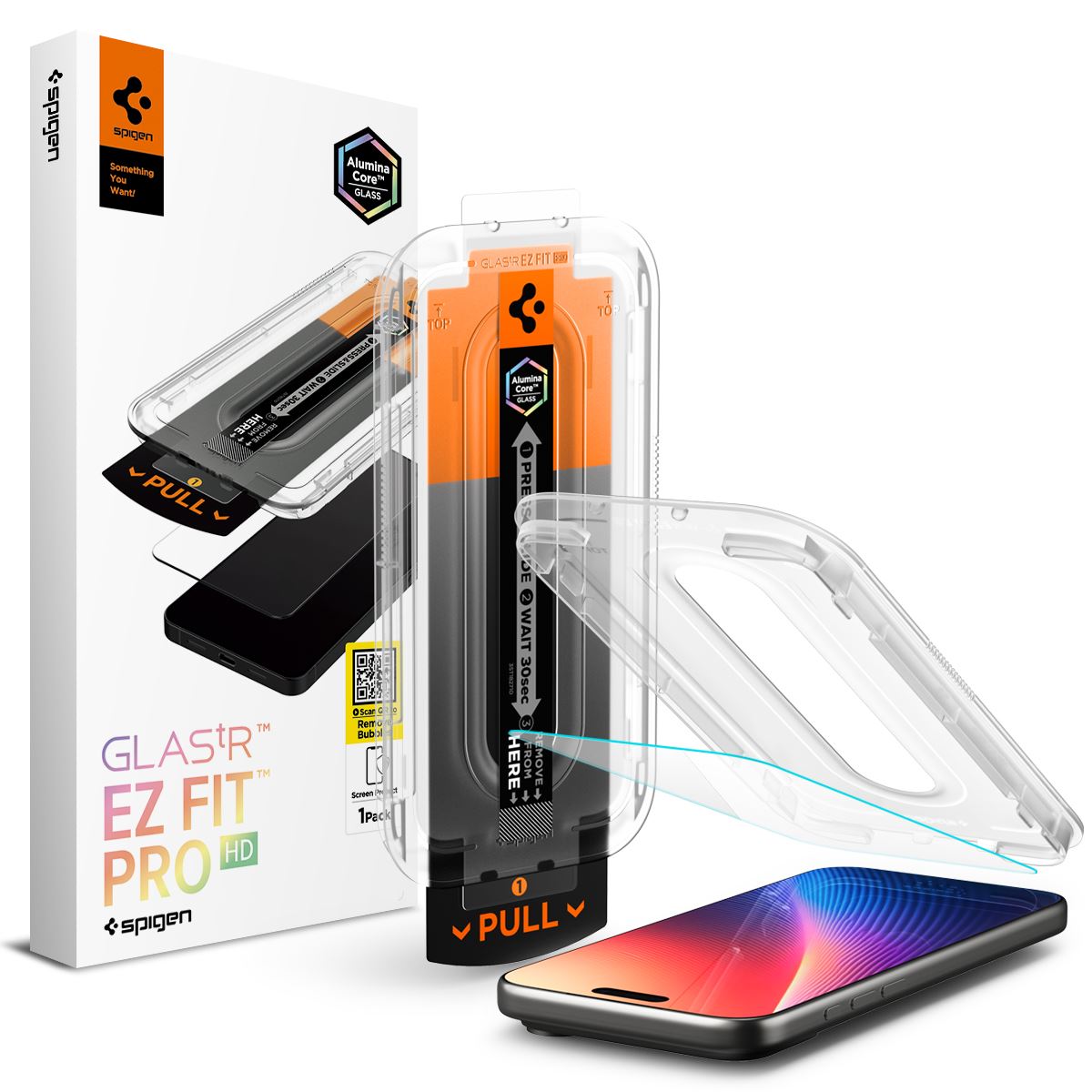 Spigen Glass tR EZ Fit Pro HD 1 Pack, transparency - iPhone 17/16 Pro / 17 (1)