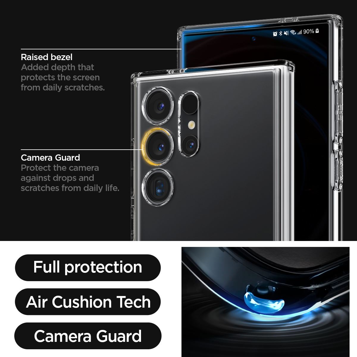 Spigen Ultra Hybrid S, crystal clear - Samsung Galaxy S24 Ultra (20)