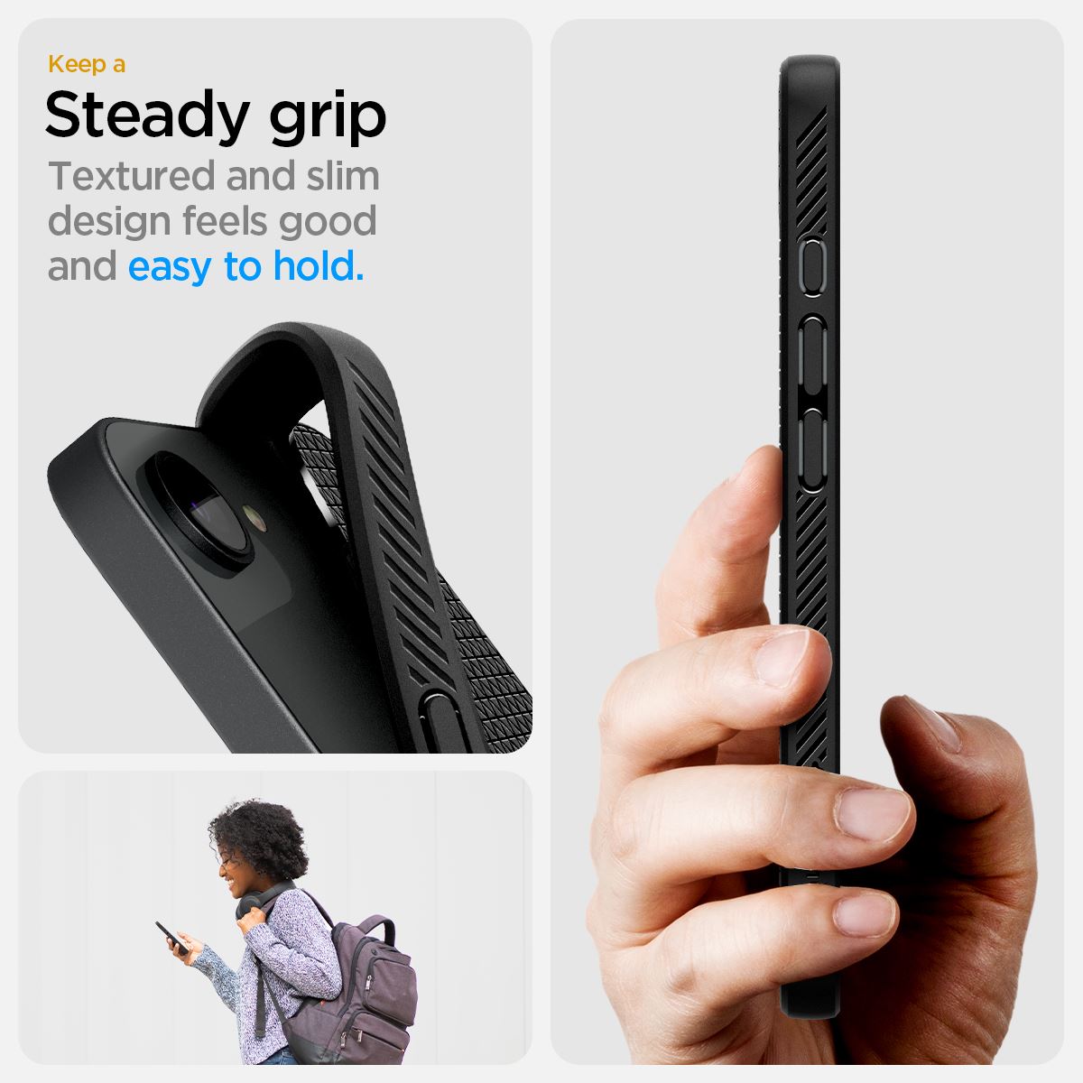 Spigen Liquid Air MagSafe, matte black - iPhone 16e (17)
