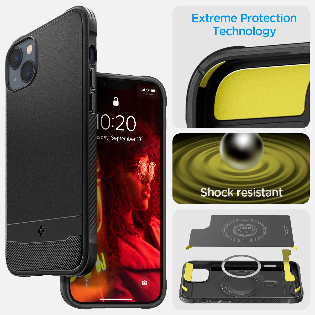 Spigen Rugged Armor MagSafe, matte black - iPhone 14 (12)