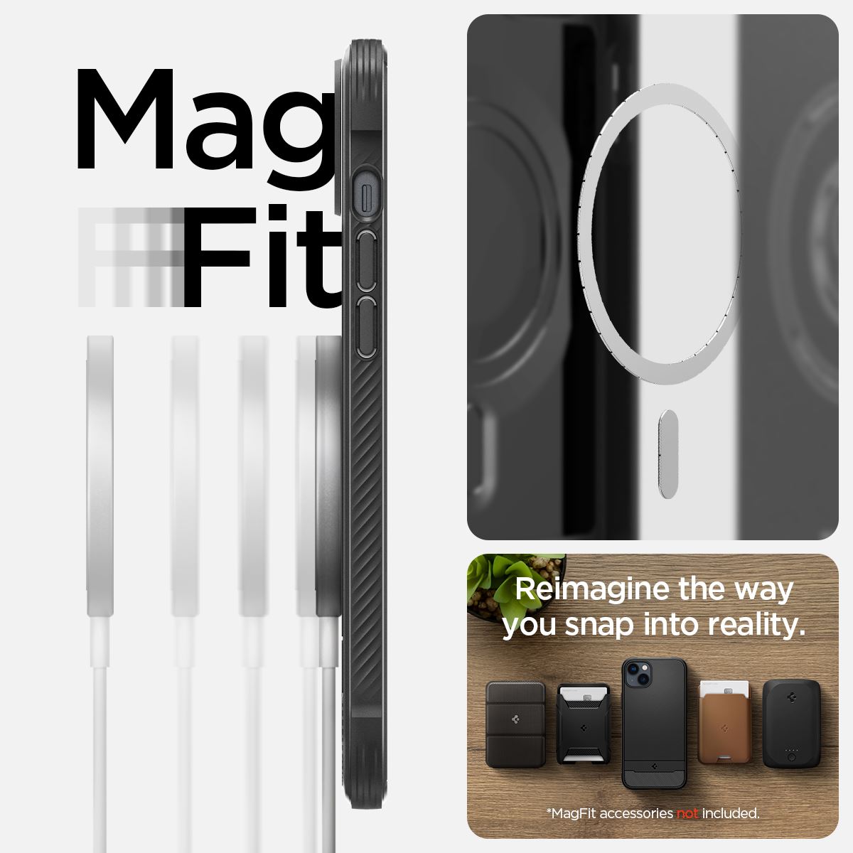 Spigen Rugged Armor MagSafe, matte black - iPhone 14 (14)