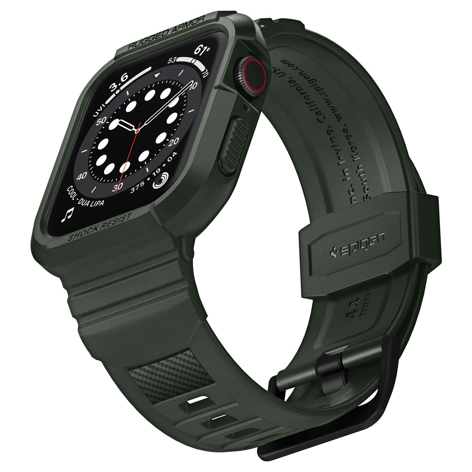 Spigen Rugged Armor Pro, green - Apple Watch 45mm/44mm (2)