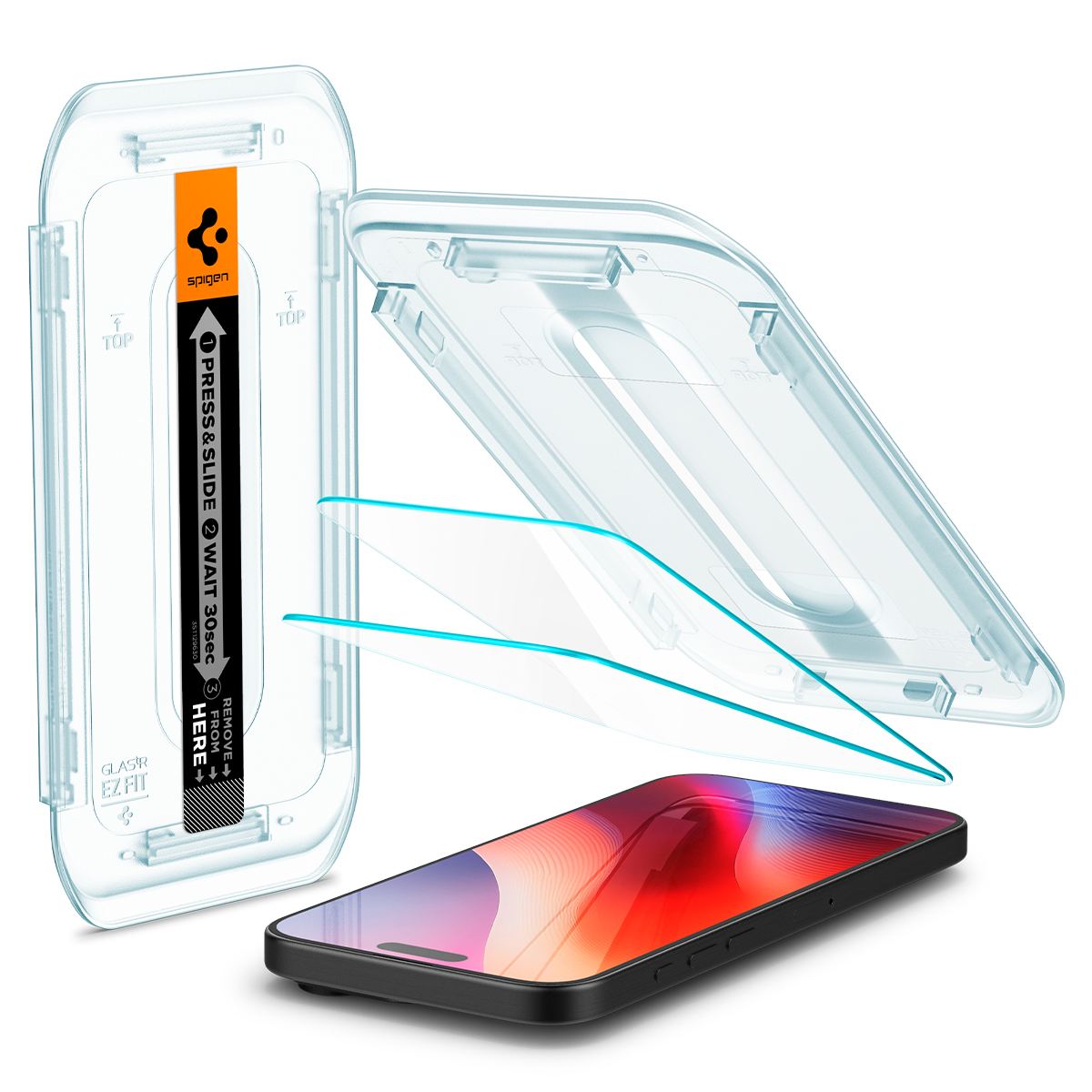Spigen Glass tR EZ Fit 2 Pack, transparency - iPhone 17/16 Pro / 17