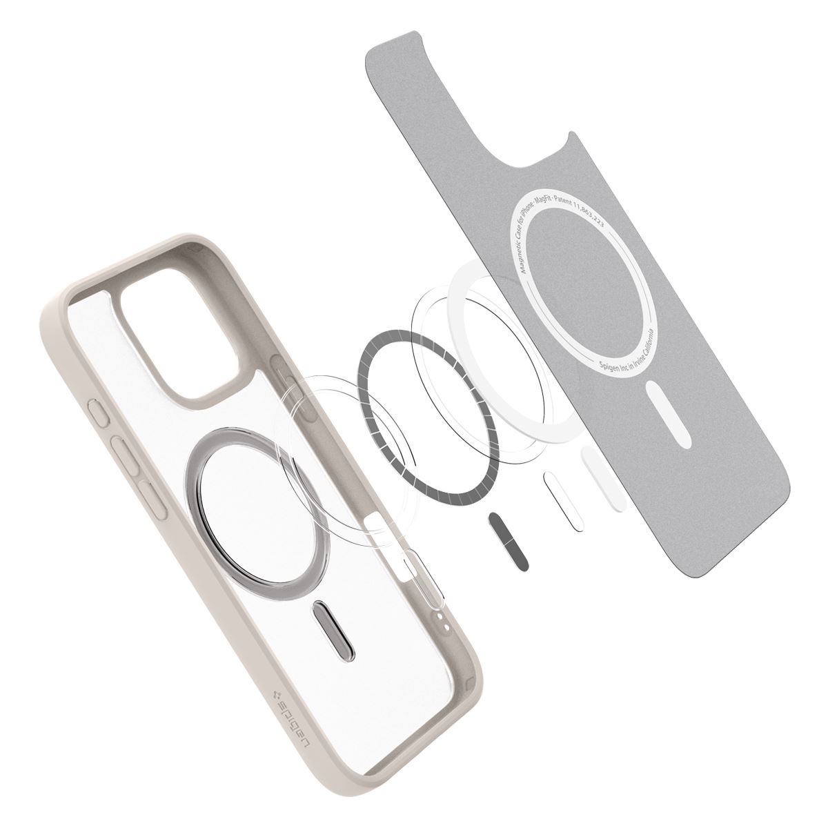 Spigen Ultra Hybrid MagSafe, frost natural titanium - iPhone 16 Pro (4)
