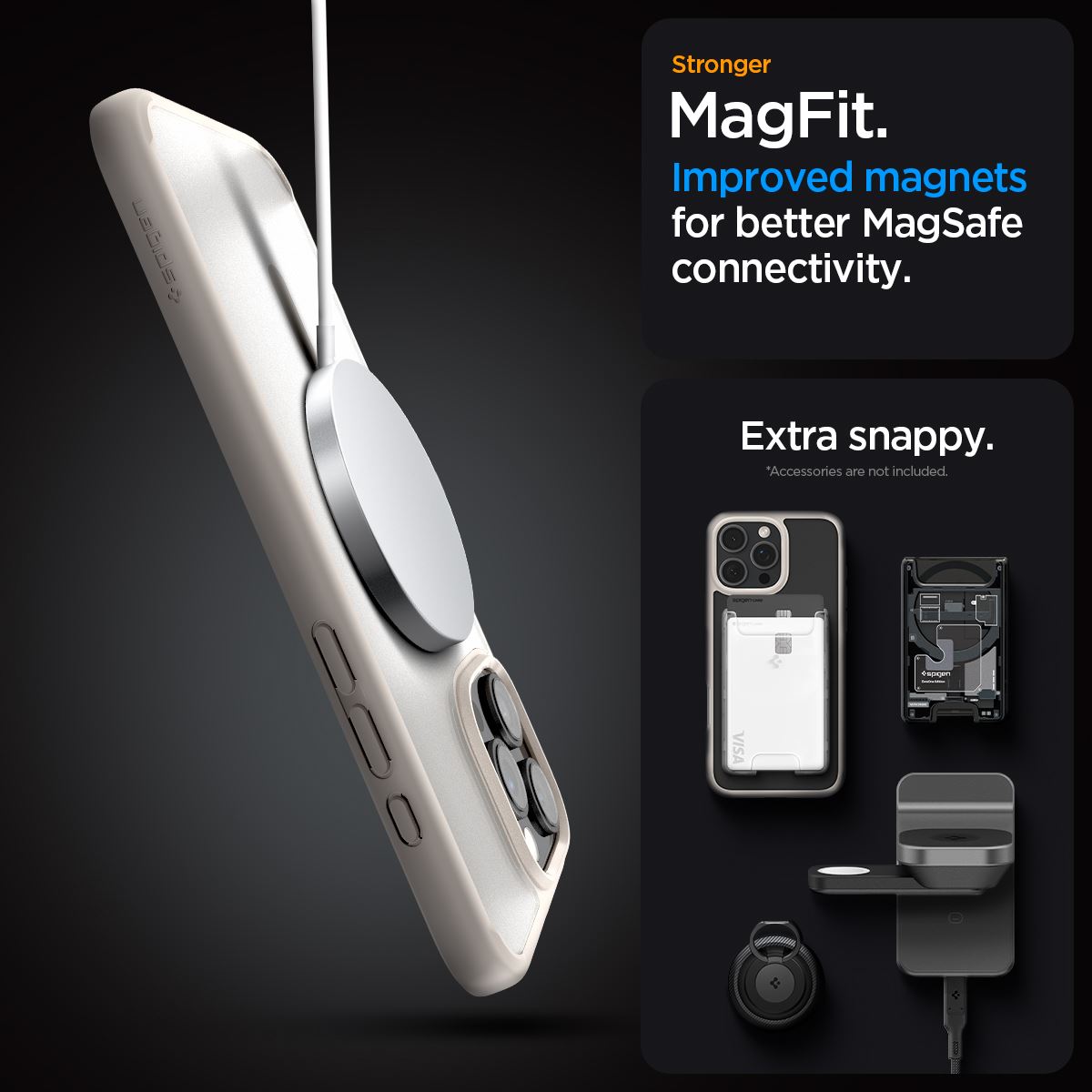 Spigen Ultra Hybrid MagSafe, frost natural titanium - iPhone 16 Pro (8)