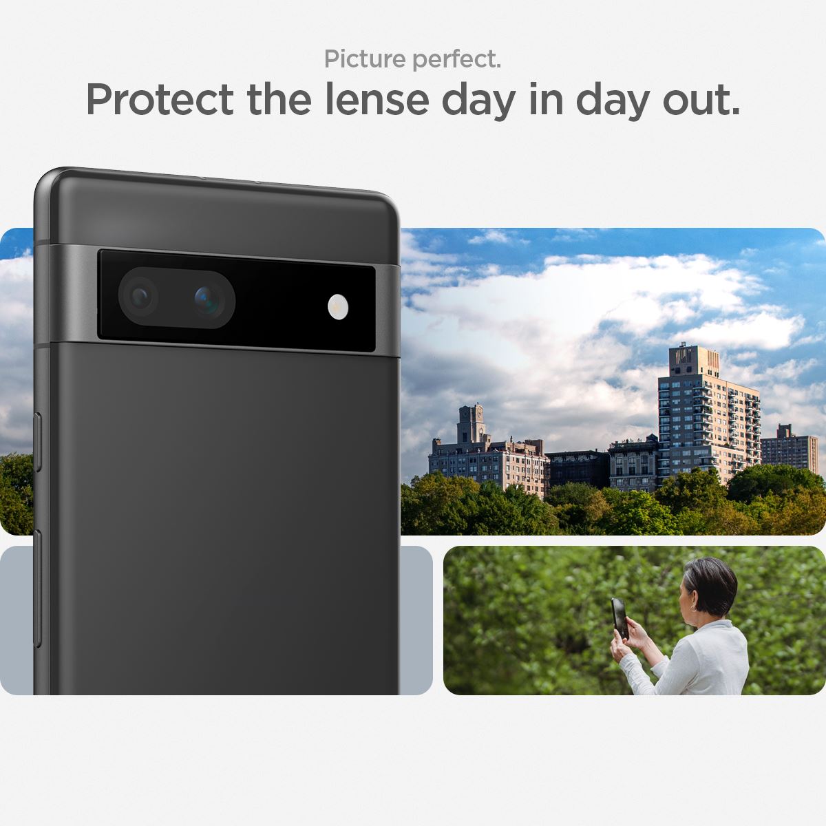 Spigen Glass EZ Fit Optik 2 Pack, black - Google Pixel 7a (13)