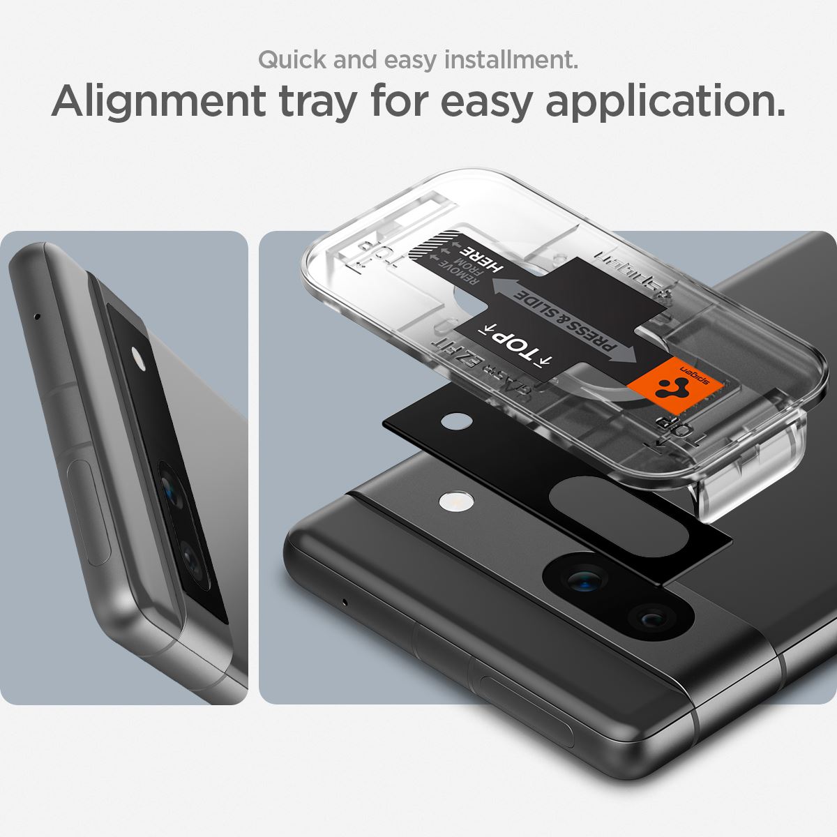 Spigen Glass EZ Fit Optik 2 Pack, black - Google Pixel 7a (15)