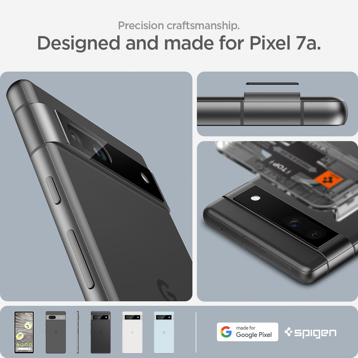 Spigen Glass EZ Fit Optik 2 Pack, black - Google Pixel 7a (17)