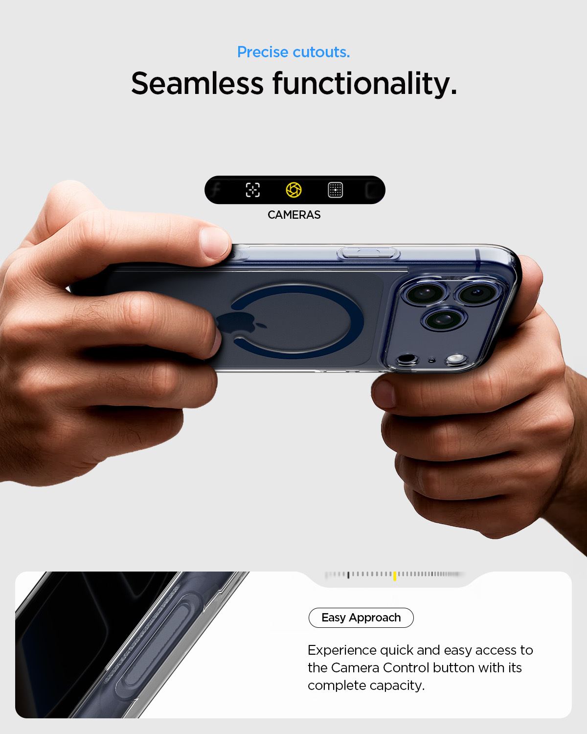 Spigen Ultra Hybrid MagSafe, clear deep blue - iPhone 17 Pro (12)