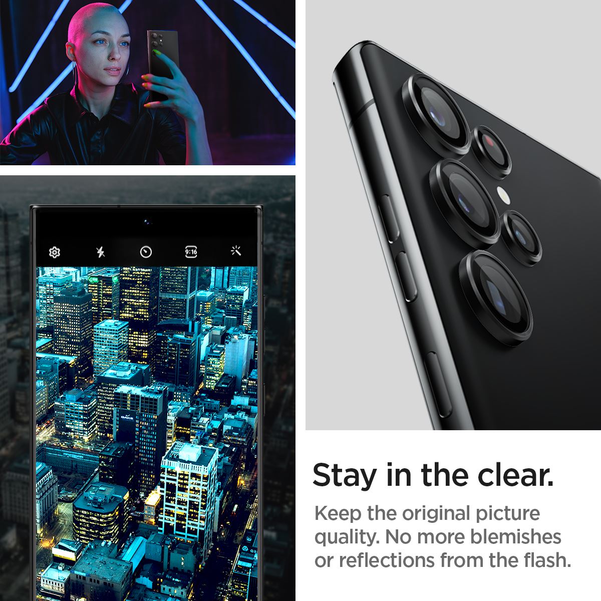 Spigen Glass EZ Fit Optik Pro 2 Pack, black - Samsung Galaxy S23 Ultra (11)