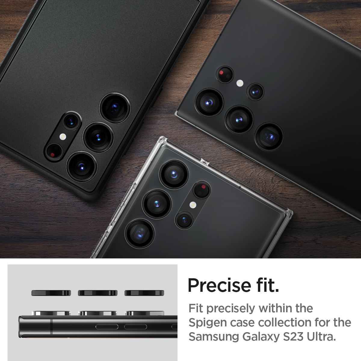 Spigen Glass EZ Fit Optik Pro 2 Pack, black - Samsung Galaxy S23 Ultra (13)