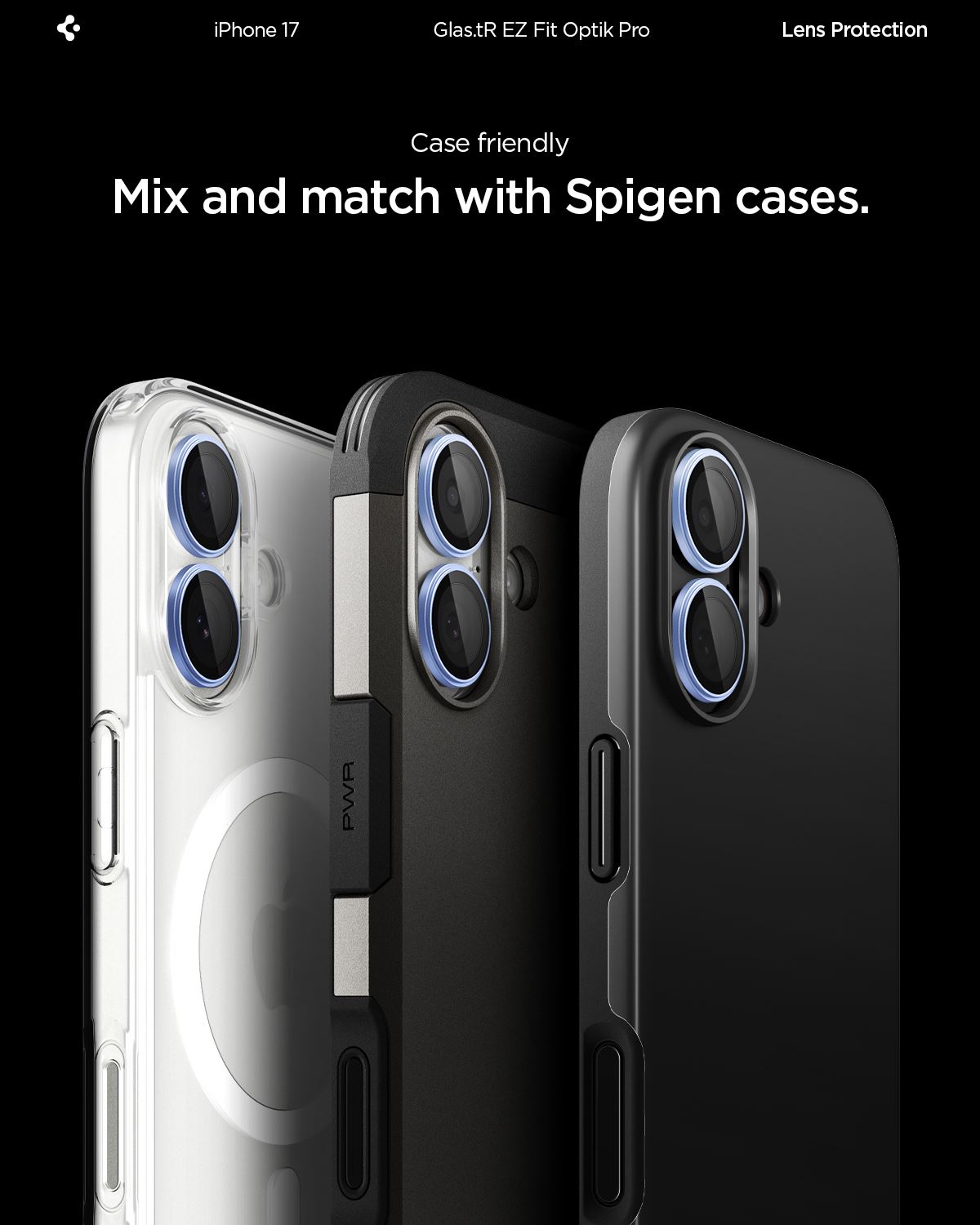 Spigen Glass tR EZ Fit Optik Pro 2 Pack, blue - iPhone 17 (12)