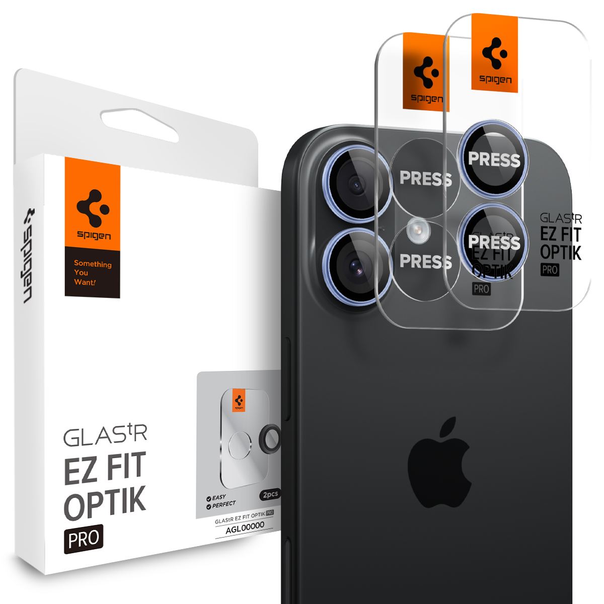 Spigen Glass tR EZ Fit Optik Pro 2 Pack, blue - iPhone 17