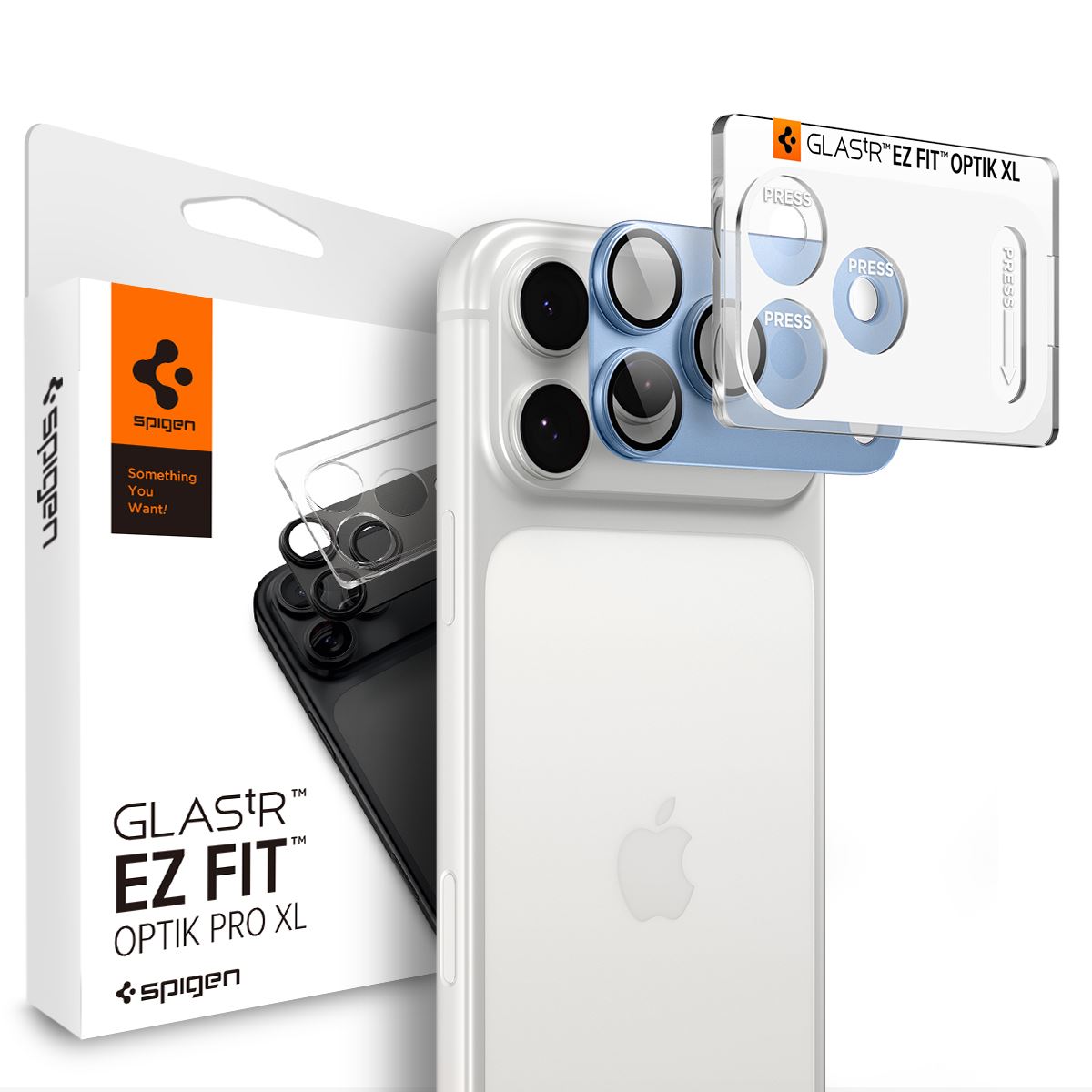 Spigen Glass tR EZ Fit Optik Pro XL 1 Pack, light blue - iPhone 18 Pro (1)