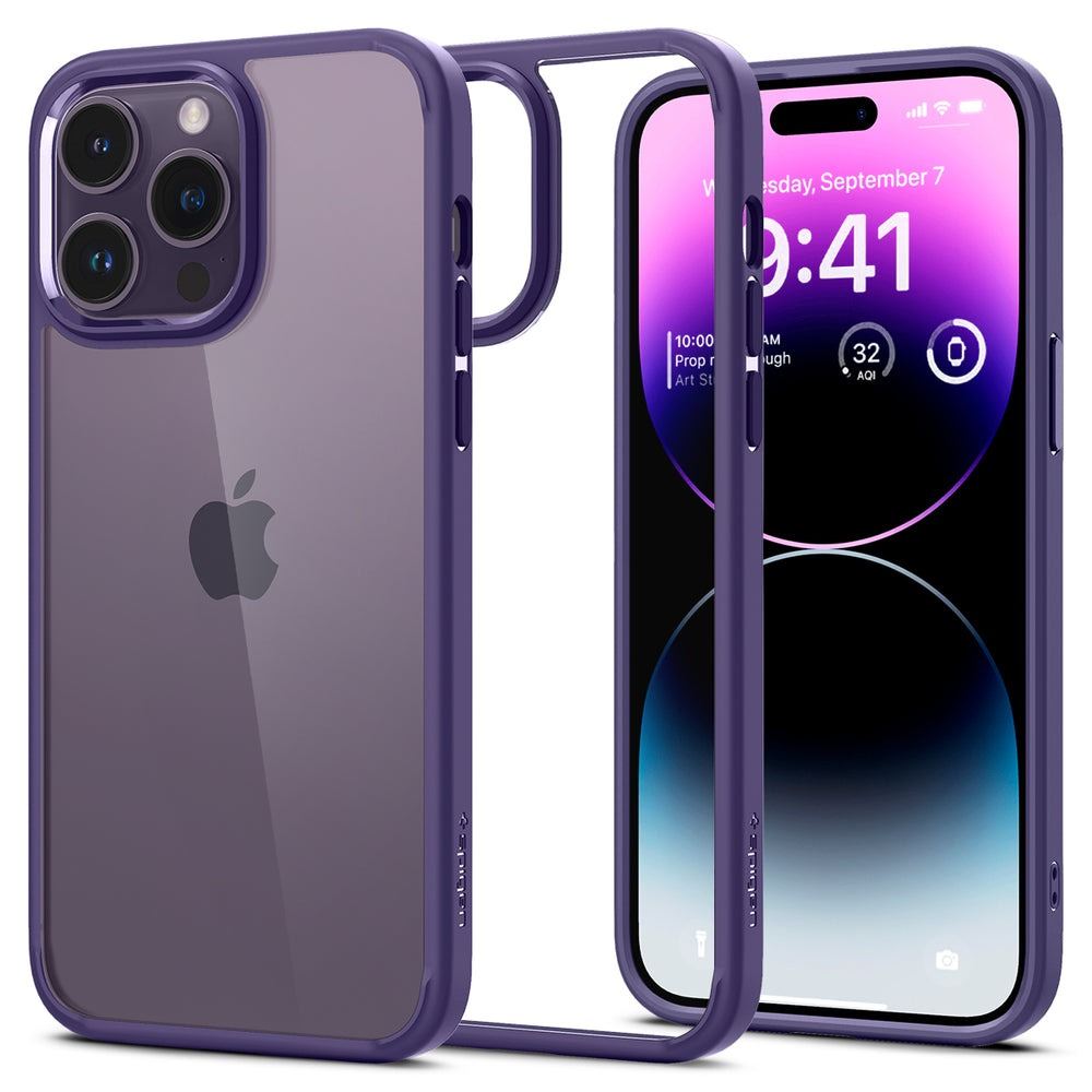 Spigen Ultra Hybrid, deep purple - iPhone 14 Pro (1)
