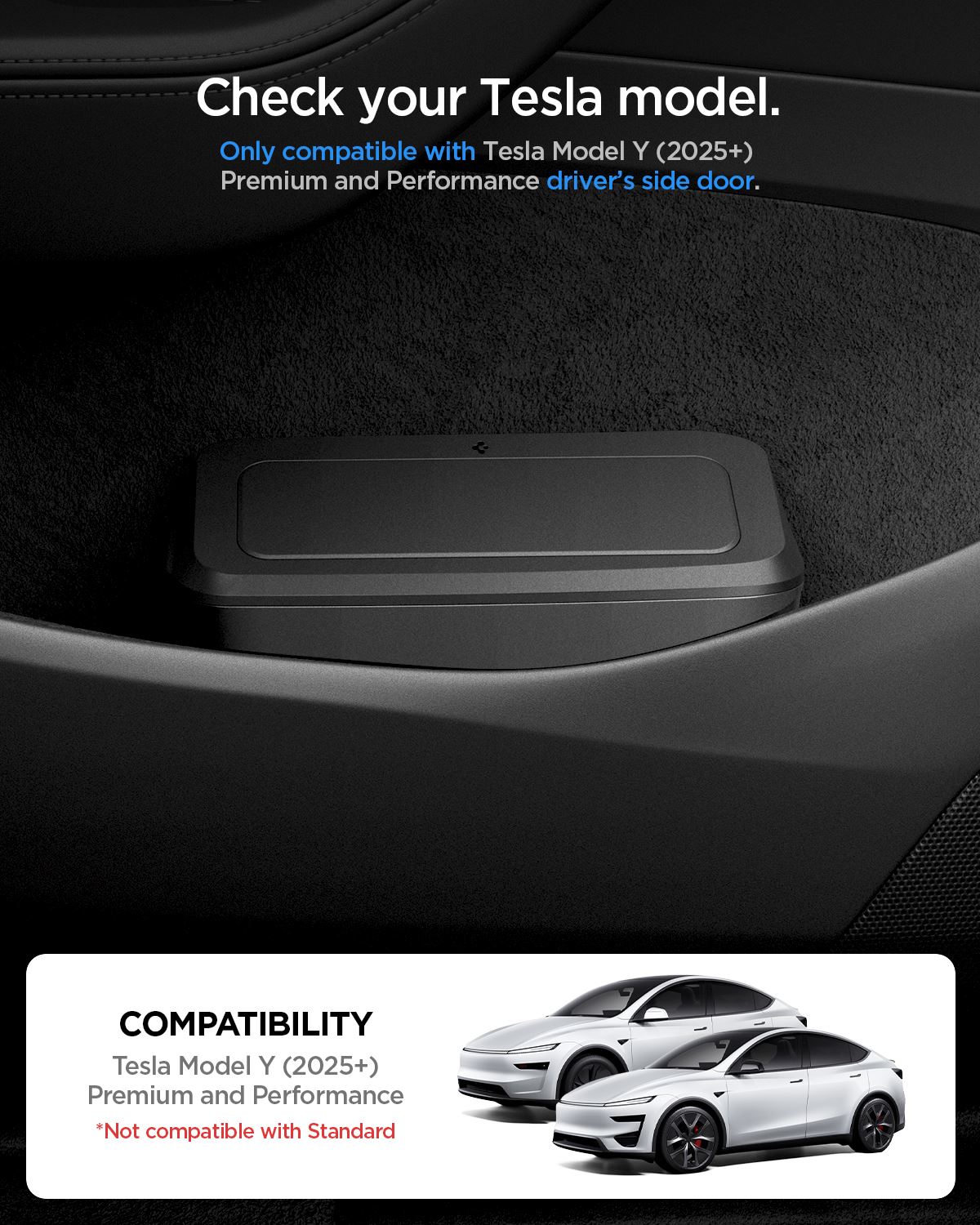 Spigen Tesla Car Trash Can, black - Tesla Model Y(Juniper) (11)