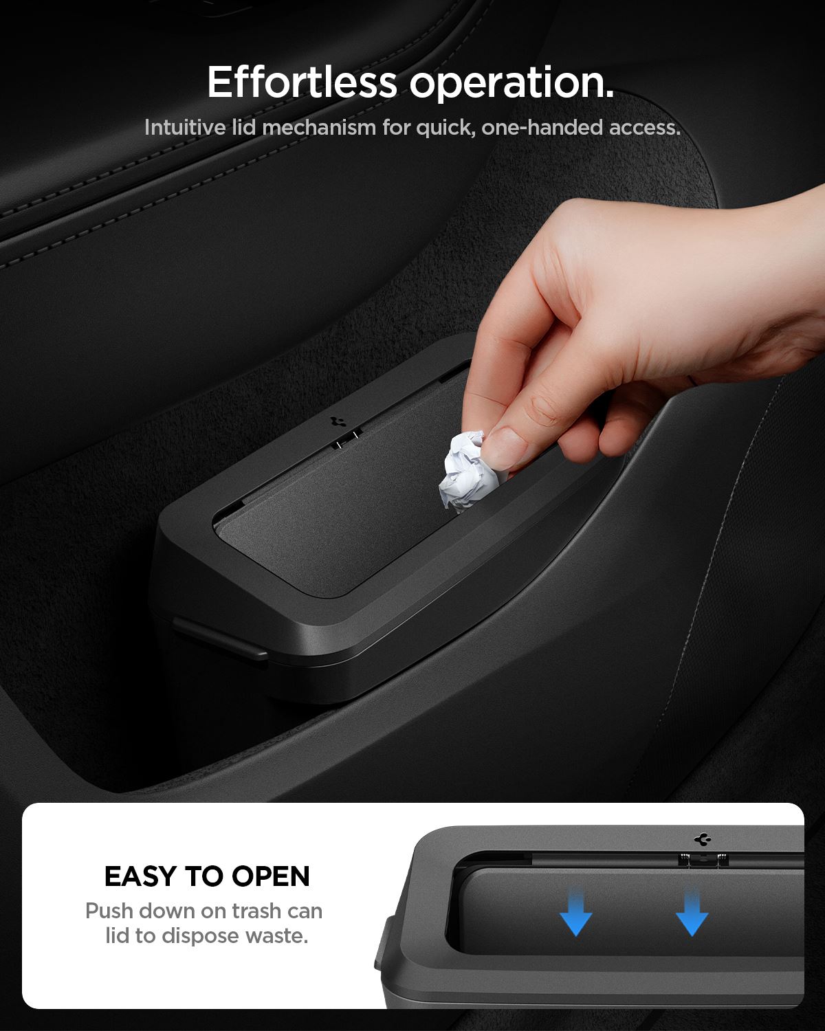 Spigen Tesla Car Trash Can, black - Tesla Model Y(Juniper) (12)