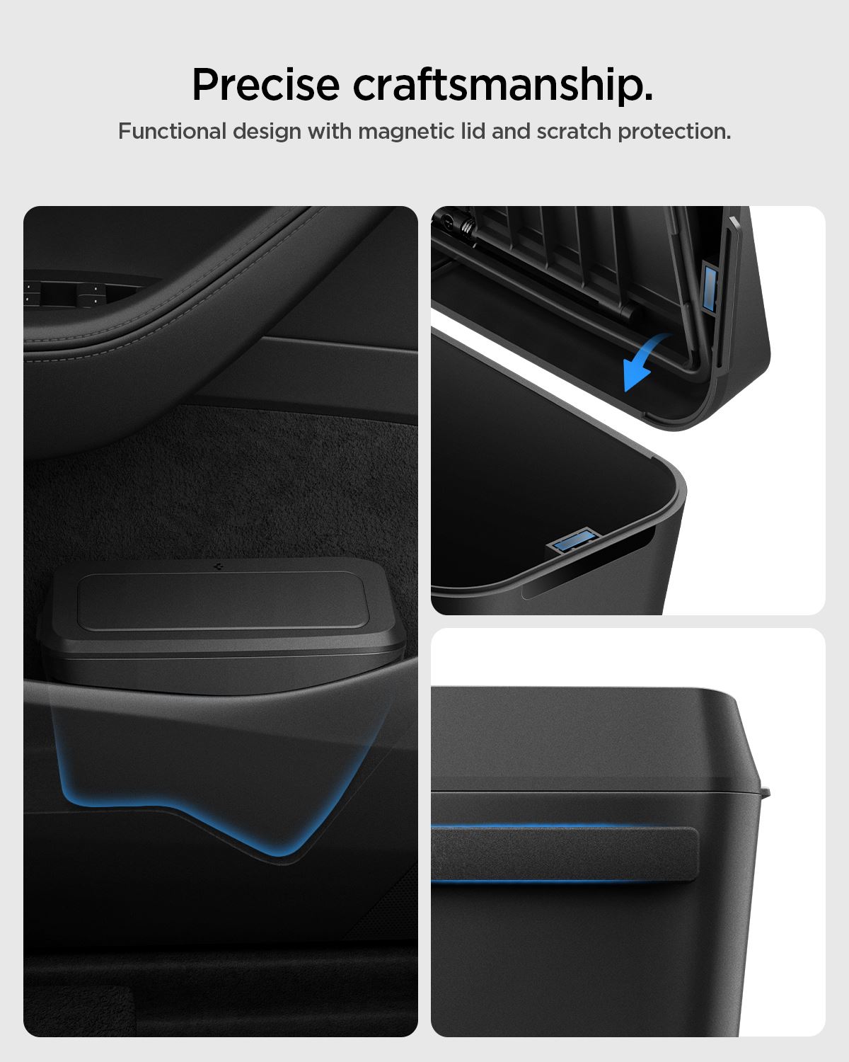 Spigen Tesla Car Trash Can, black - Tesla Model Y(Juniper) (13)
