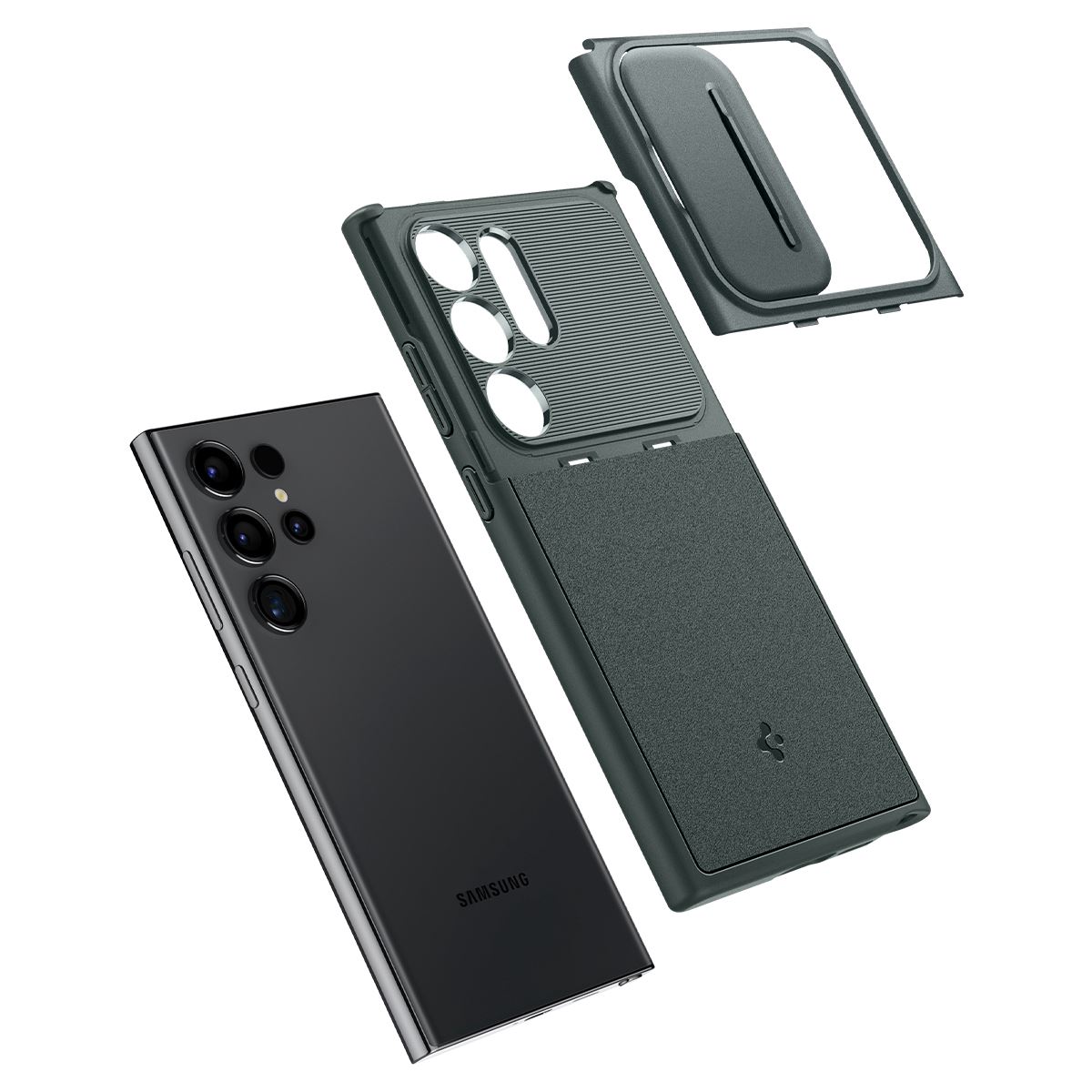 Spigen Optik Armor, abyss green - Samsung Galaxy S24 Ultra (11)