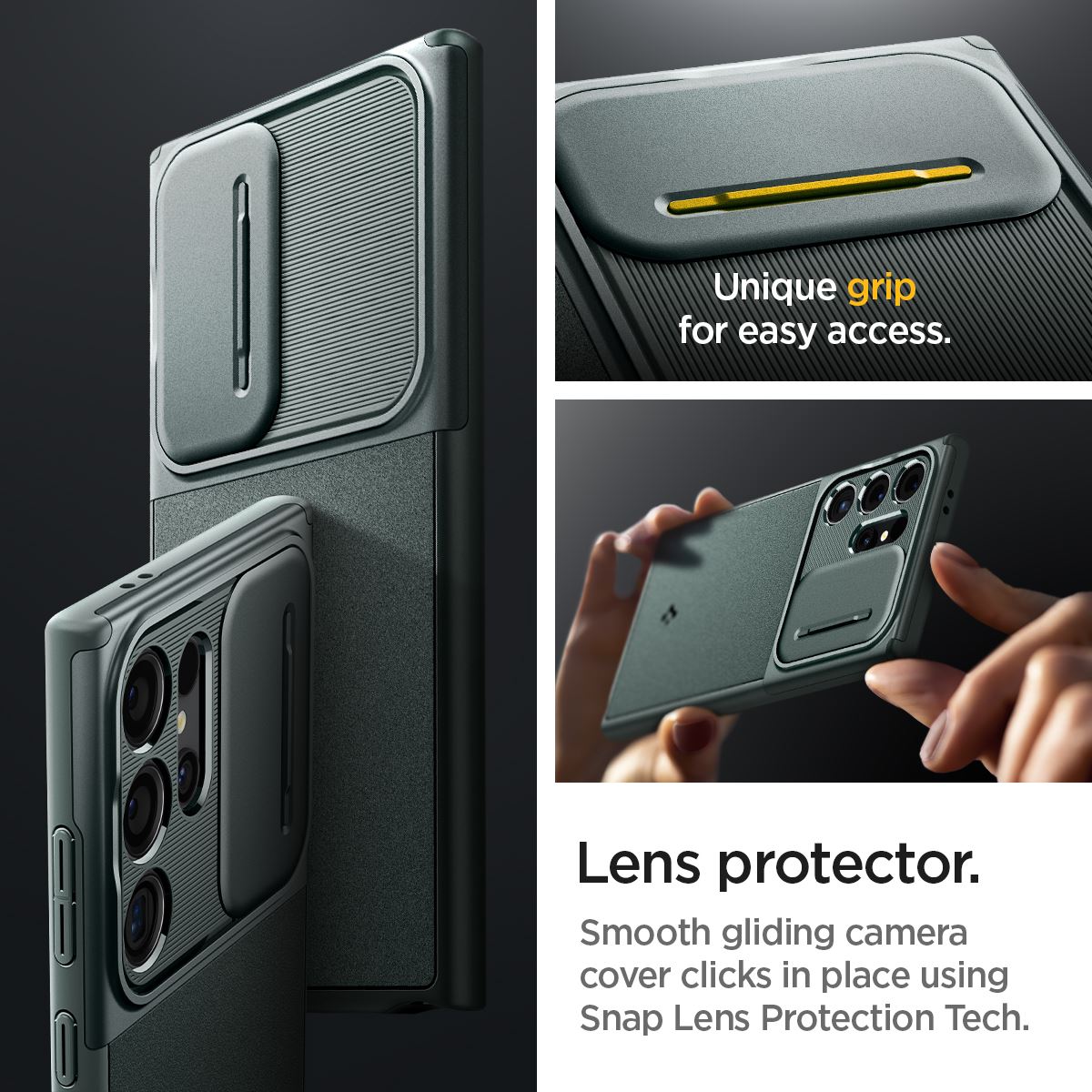 Spigen Optik Armor, abyss green - Samsung Galaxy S24 Ultra (17)